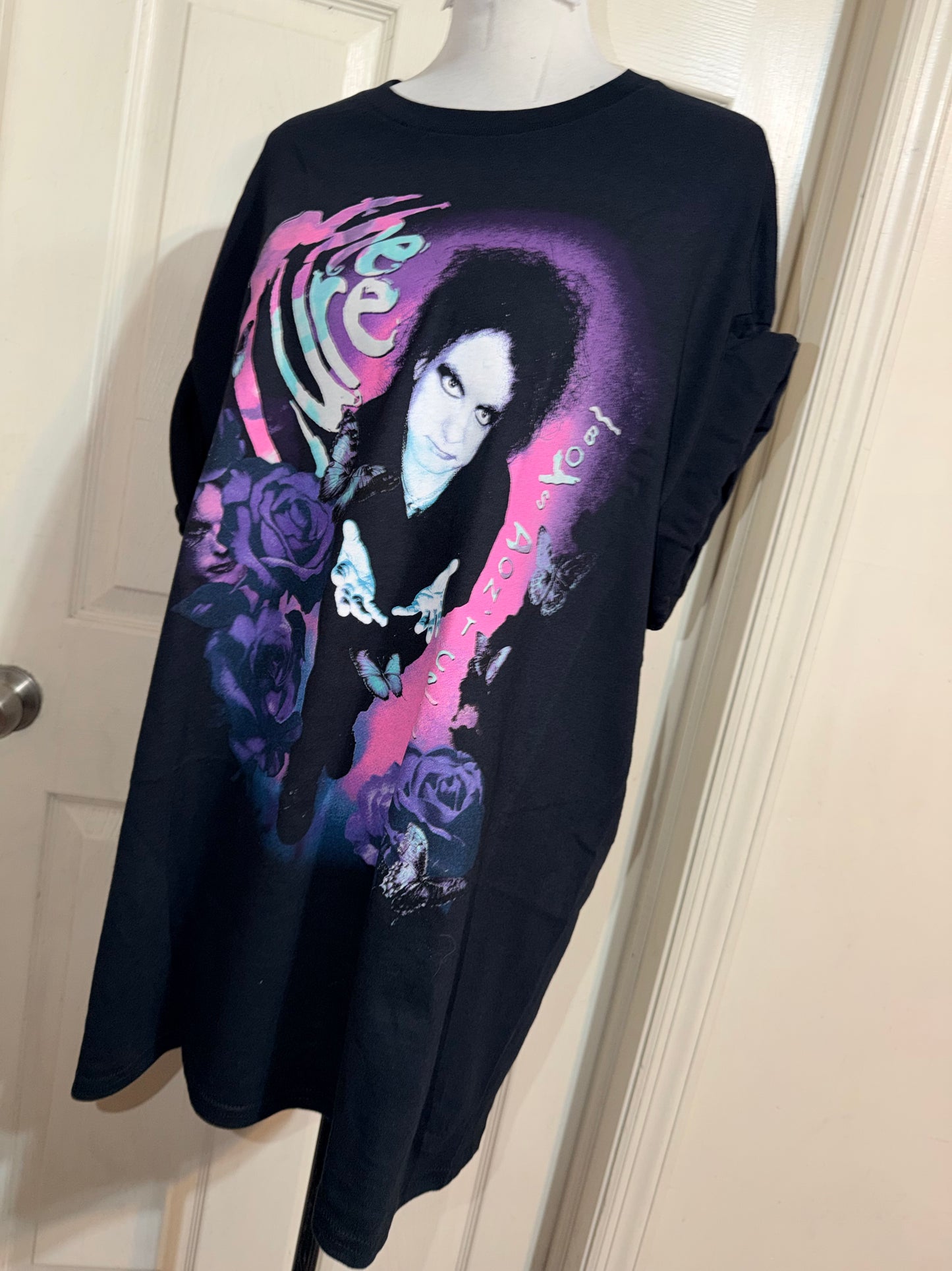 The Cure Double Sided Oversized Distressed Tee