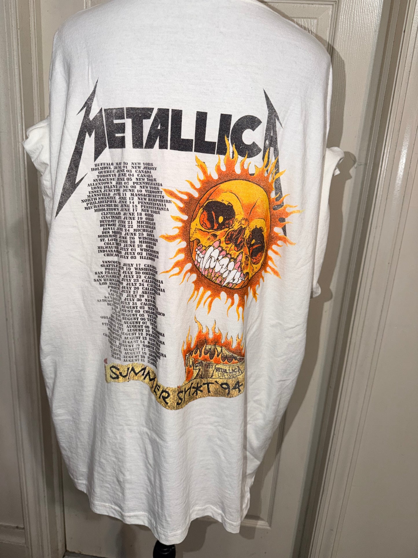 Metallica Double Sided Oversized Distressed Tee