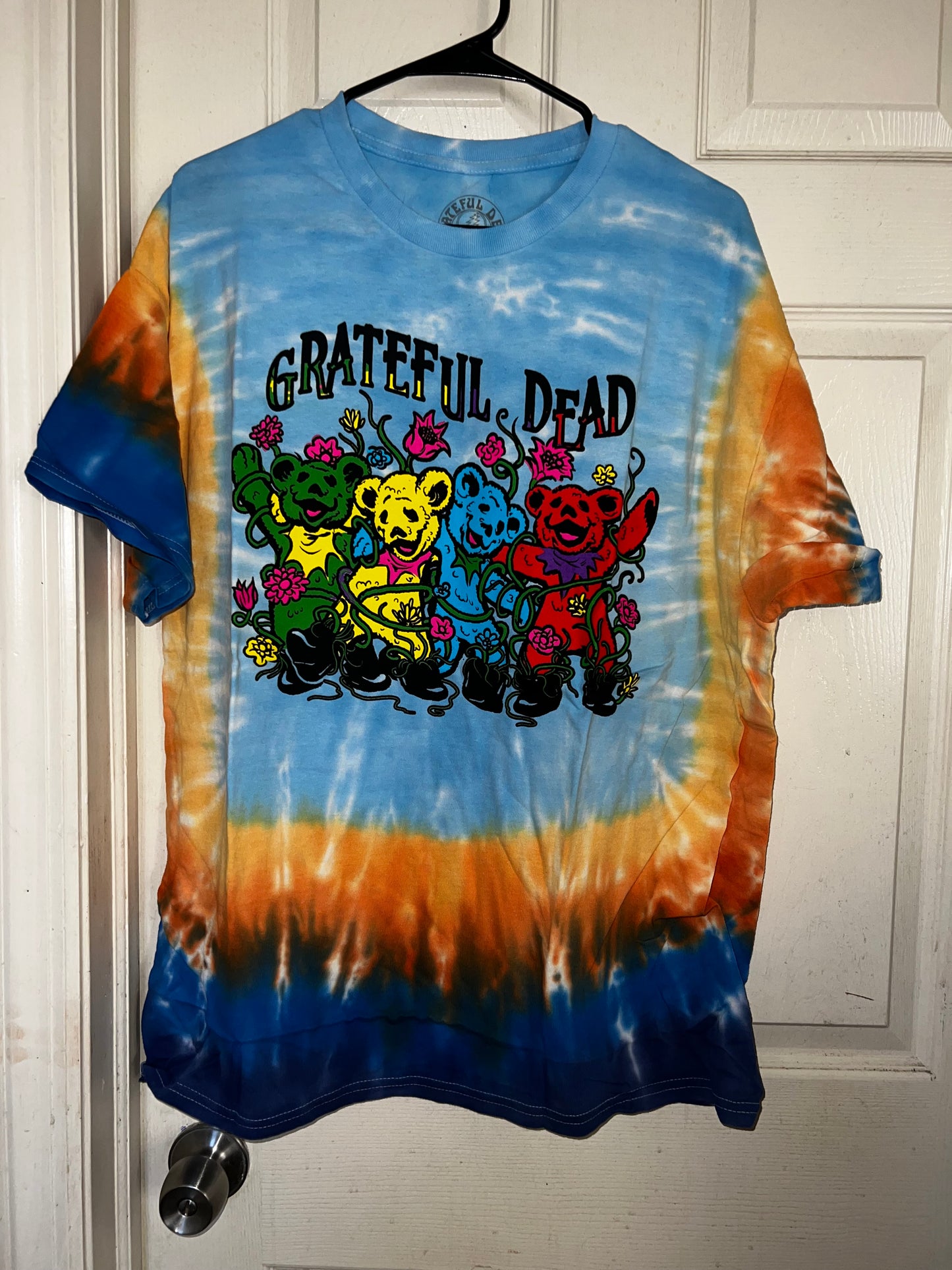 Grateful Dead Tie Dye Oversized Distressed Tee