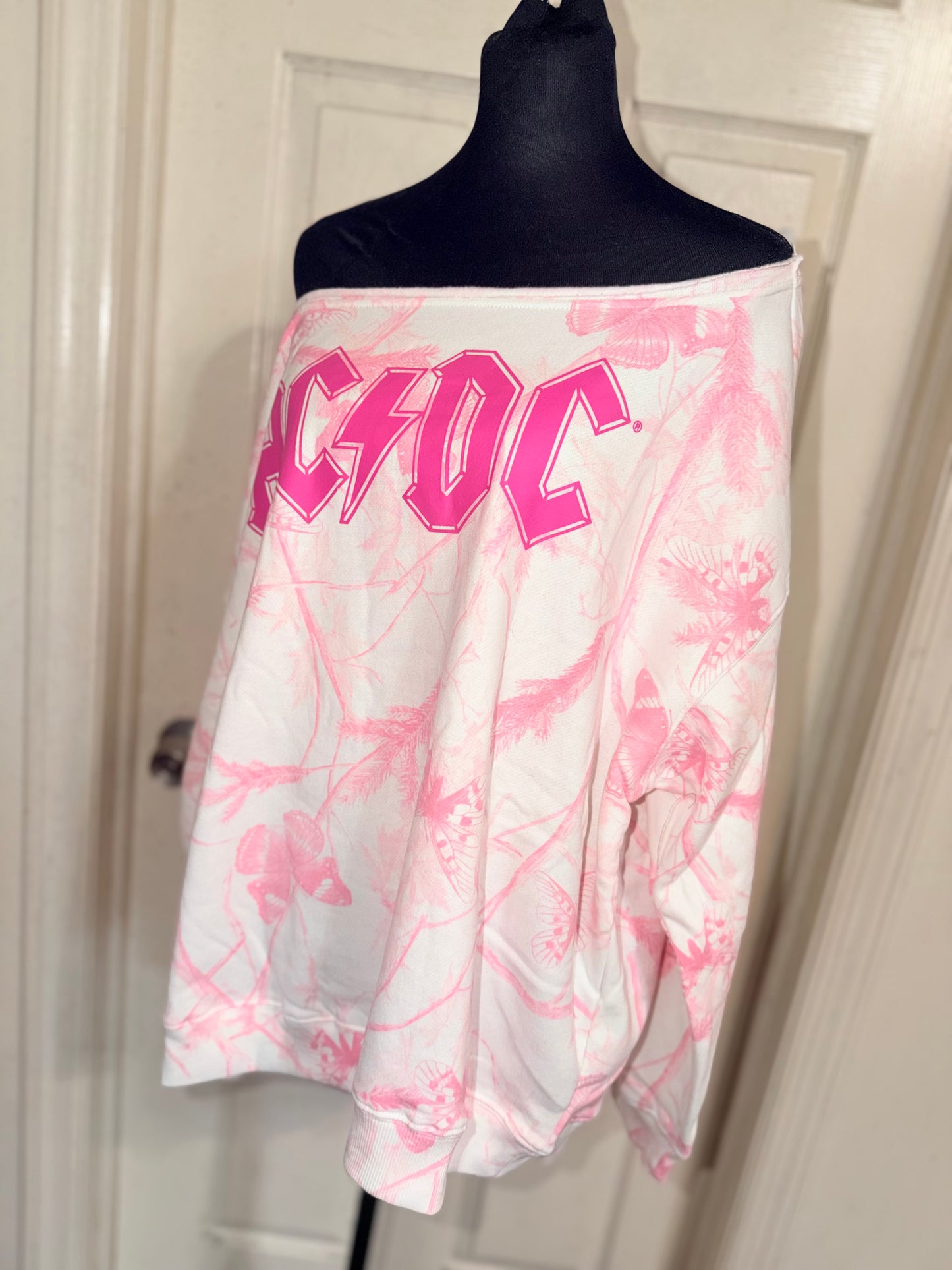 AC/DC OFTS Oversized Distressed Sweatshirt