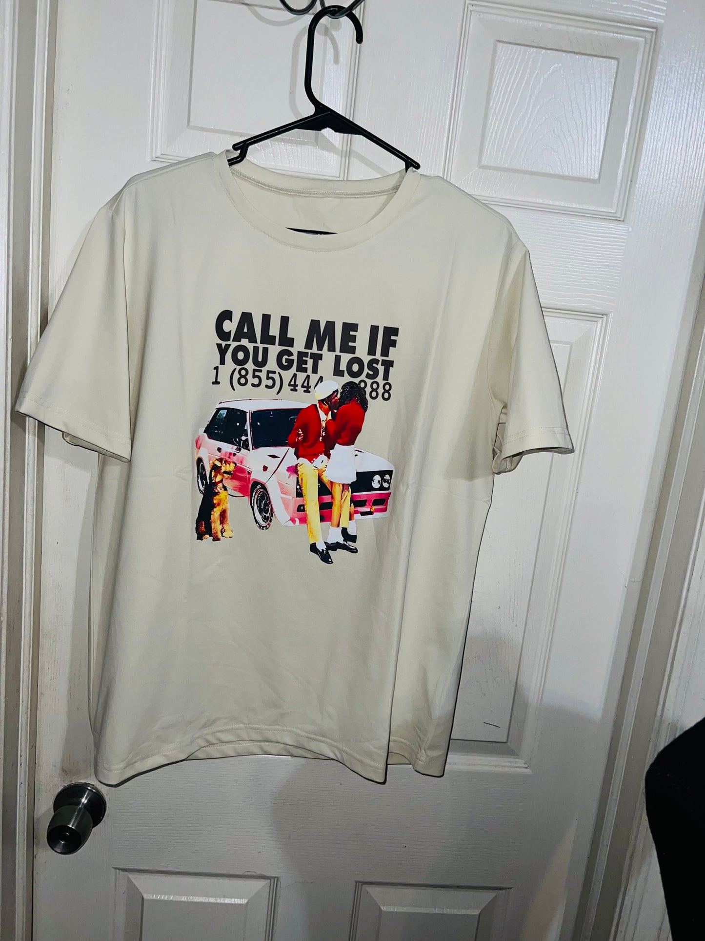 Call Me If You Get Lost Oversized Distressed Tee