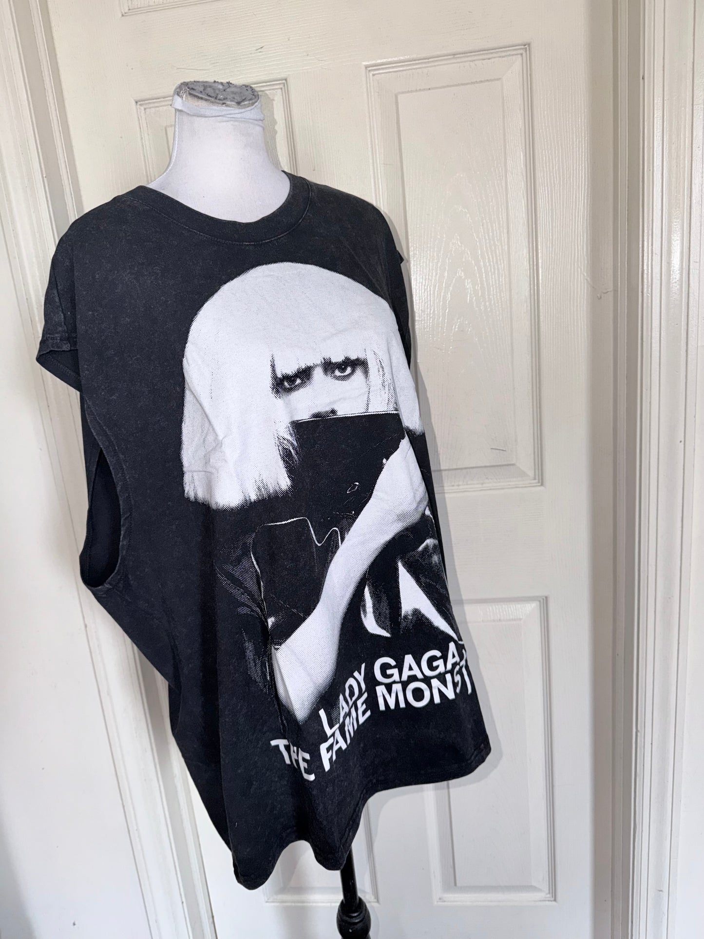Lady Gaga Oversized Distressed Tank