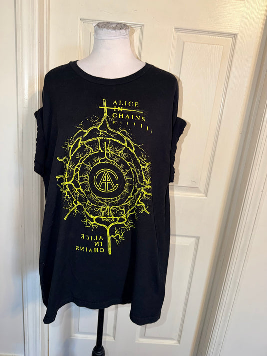 Alice In Chains Double Sided Oversized Distressed Tee