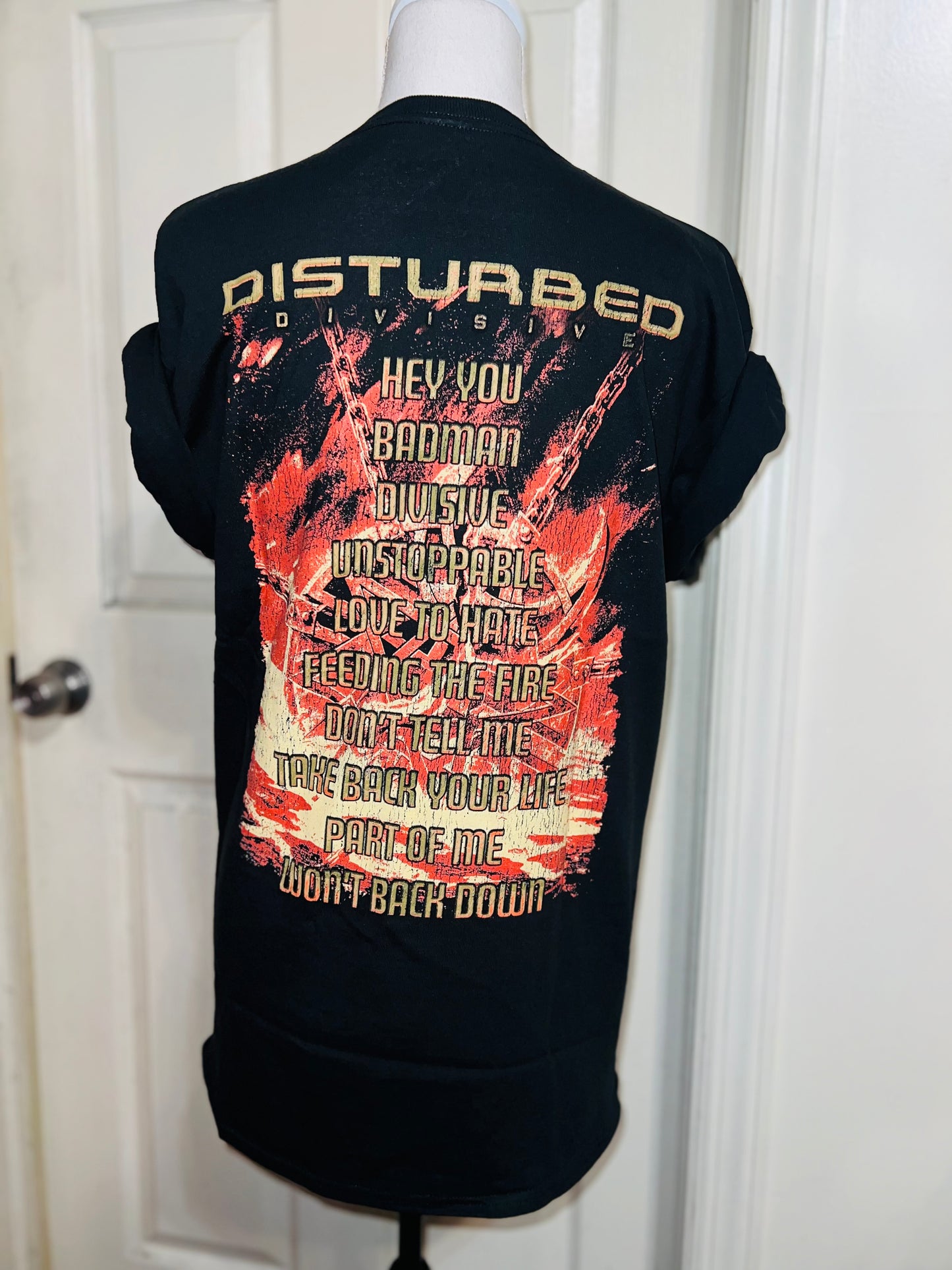 Disturbed Double Sided Oversized Distressed T-Shirt