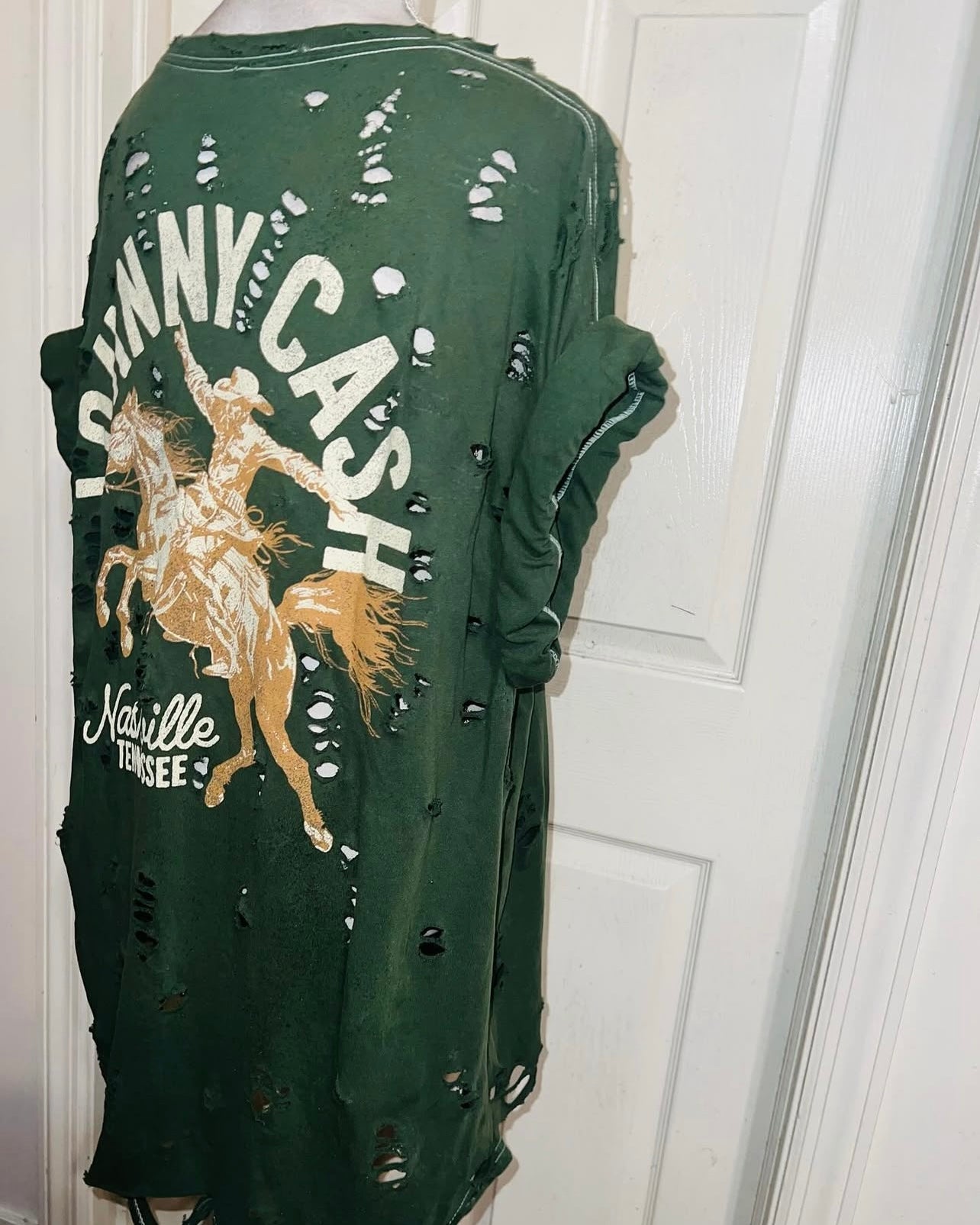 Johnny Cash Double Sided Oversized Diatressed Tee