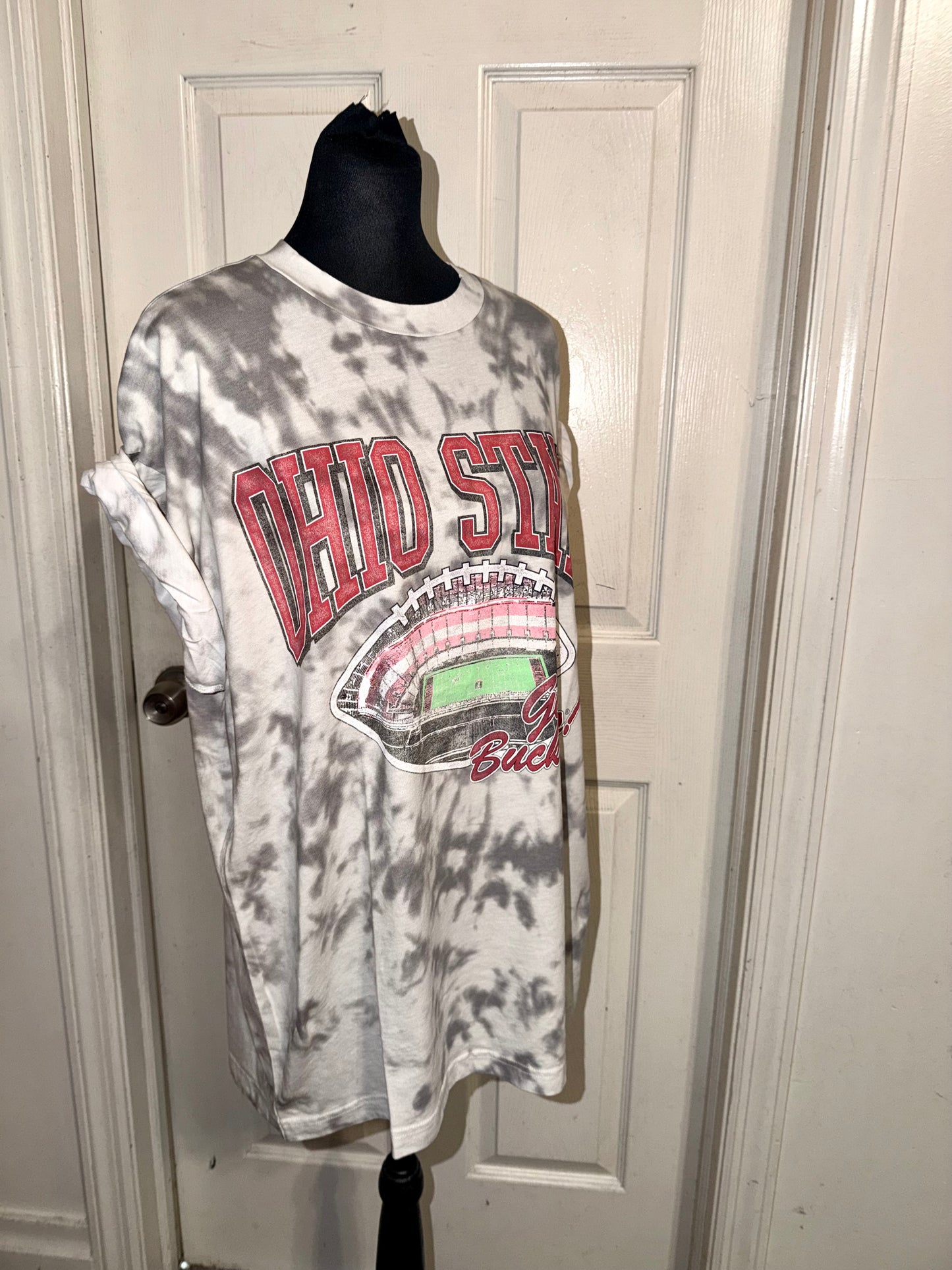 Ohio State Oversized Distressed Tee