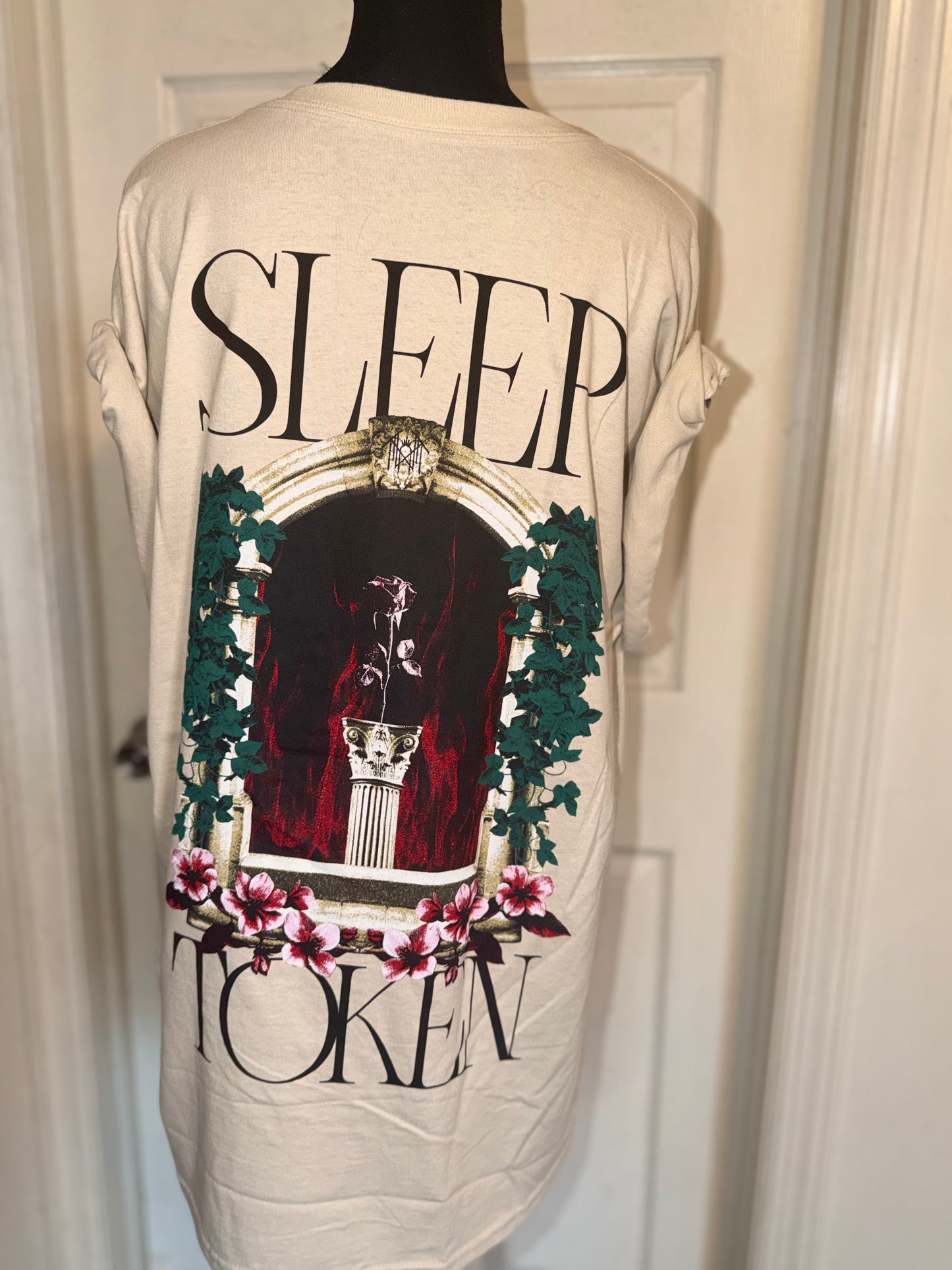 Sleep Token Double Sided Oversized Distressed Tee