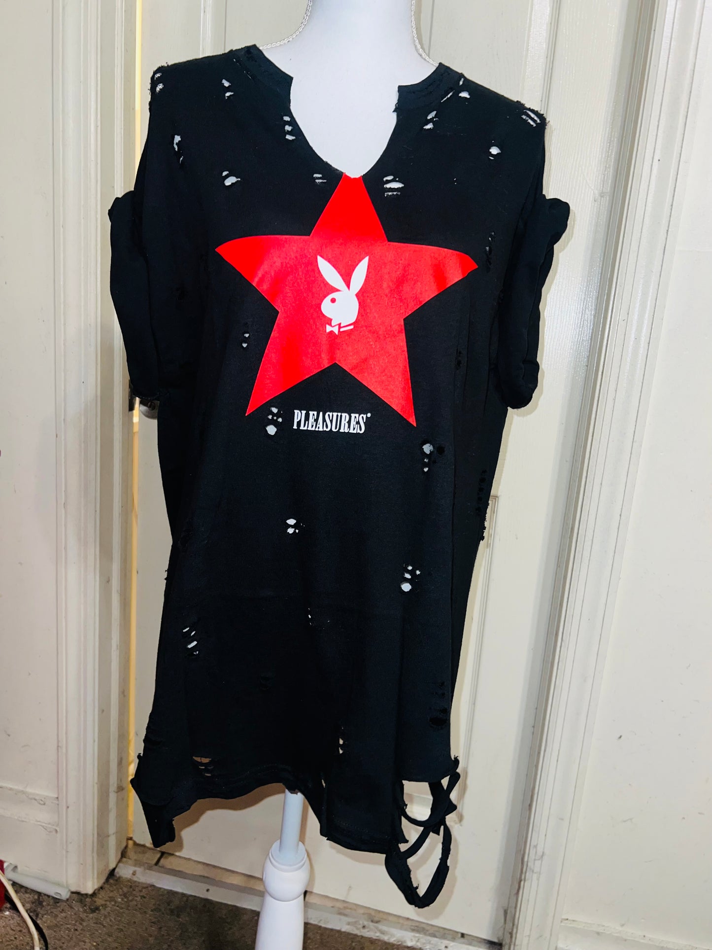 Playboy Oversized Distressed Tee