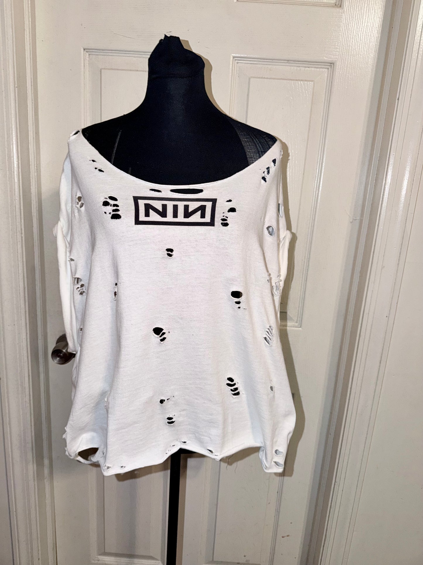 Nine Inch Nails Double Sided Oversized Distressed Tee