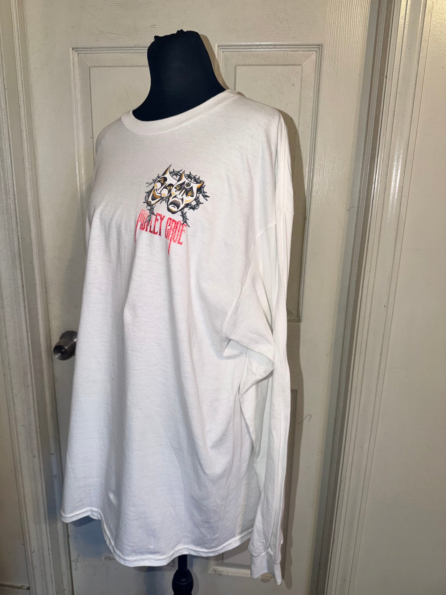 Motley Crue Double Sided Oversized Distressed Long Sleeve Tee