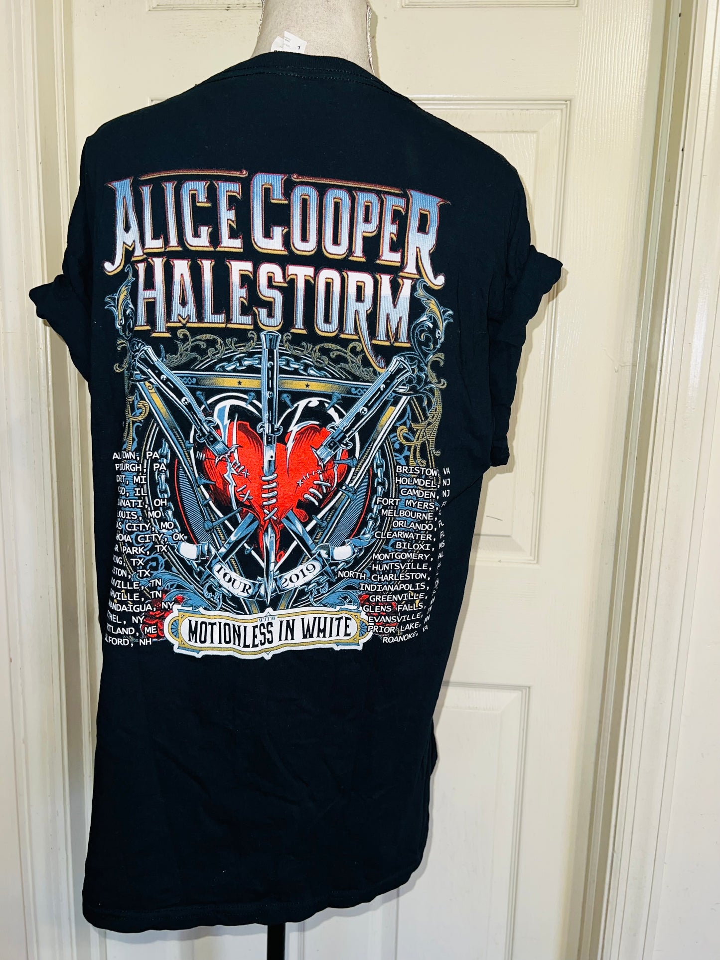 Alice Cooper Double Sided Oversized Distressed Tee
