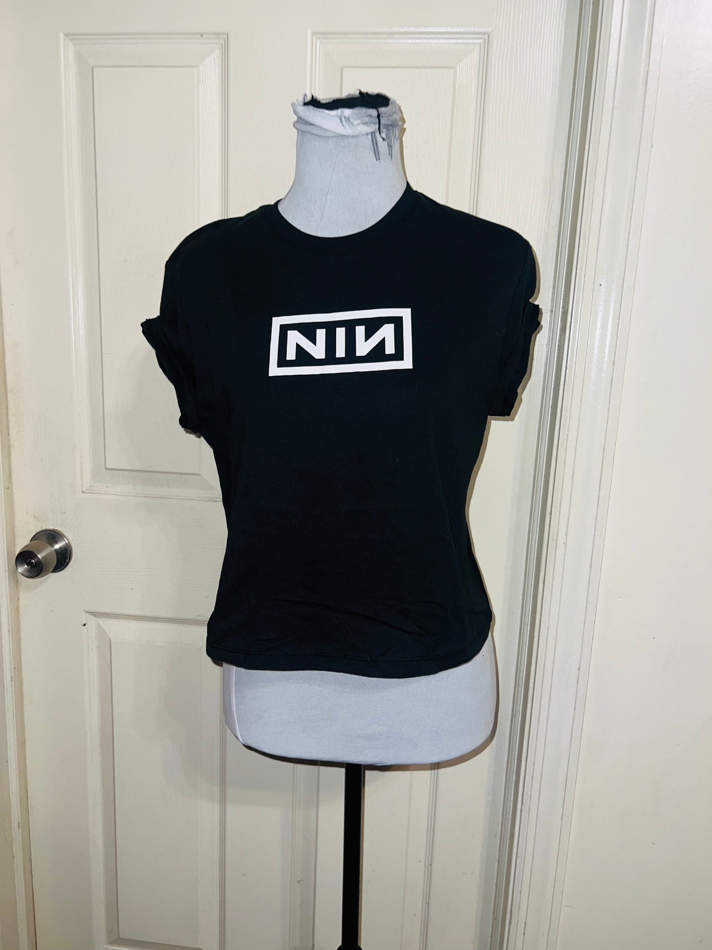 Nine Inch Nails Distressed Baby Tee