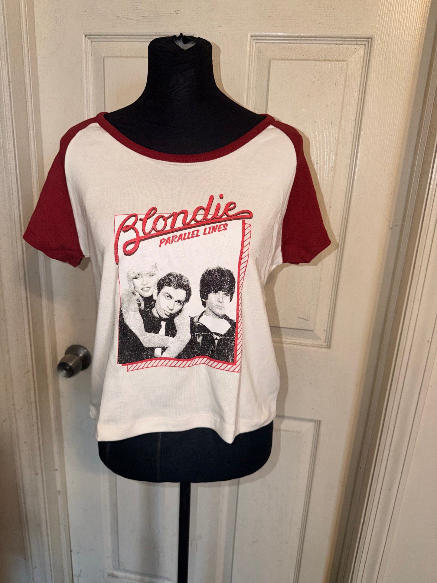 Blondie Distressed Raglan Baby Tee