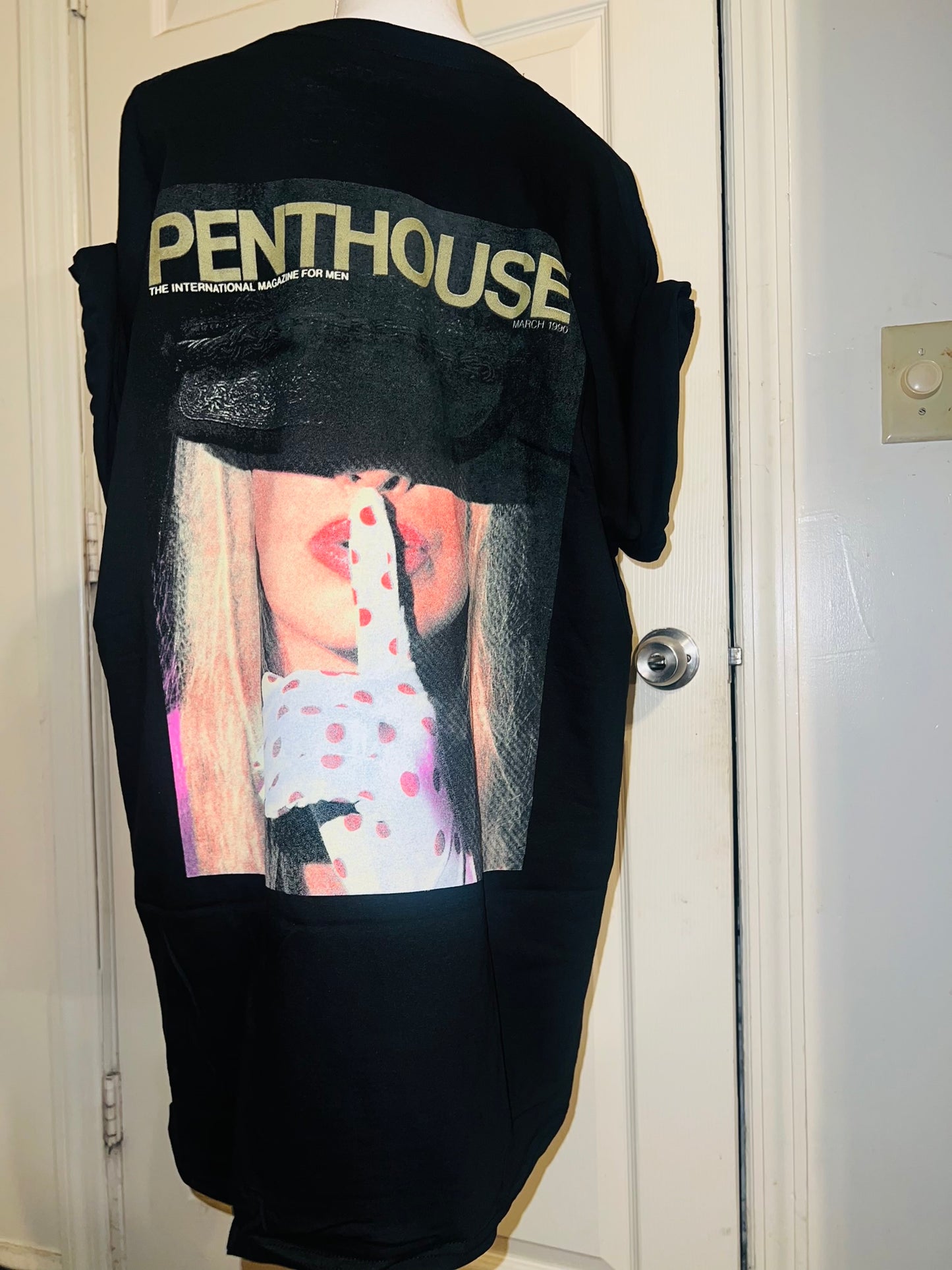 Penthouse Double Sided Oversized Distressed Tee