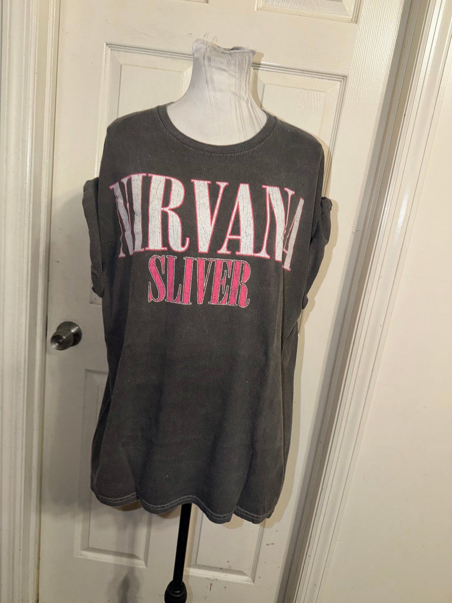 Nirvana Double Sided Oversized Distressed Tee (Copy)