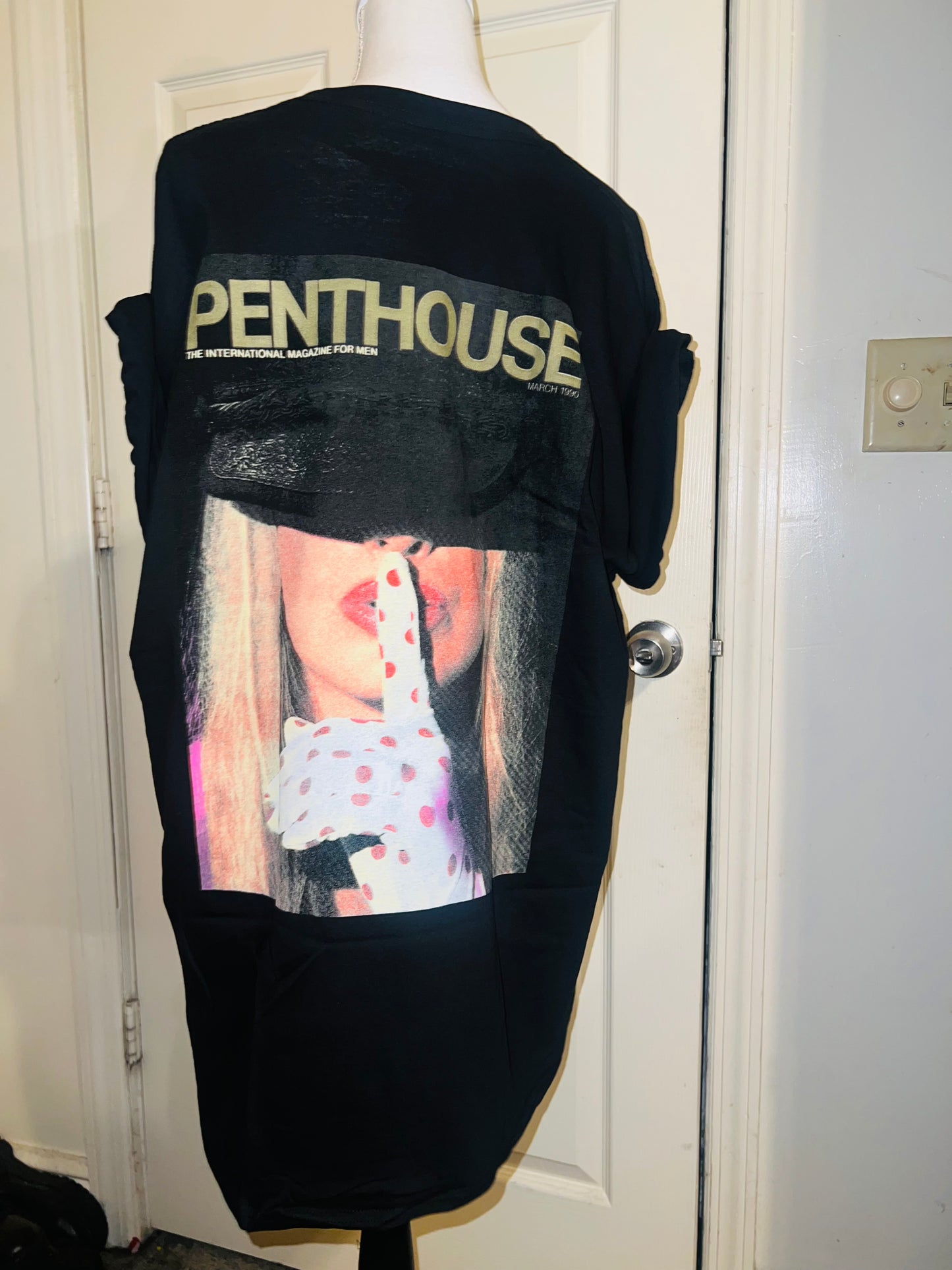 Penthouse Double Sided Oversized Distressed Tee