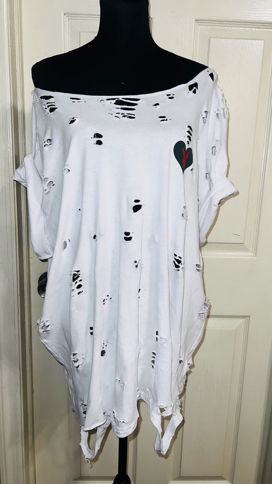 Playboy Double Sided Oversized Distressed Tee