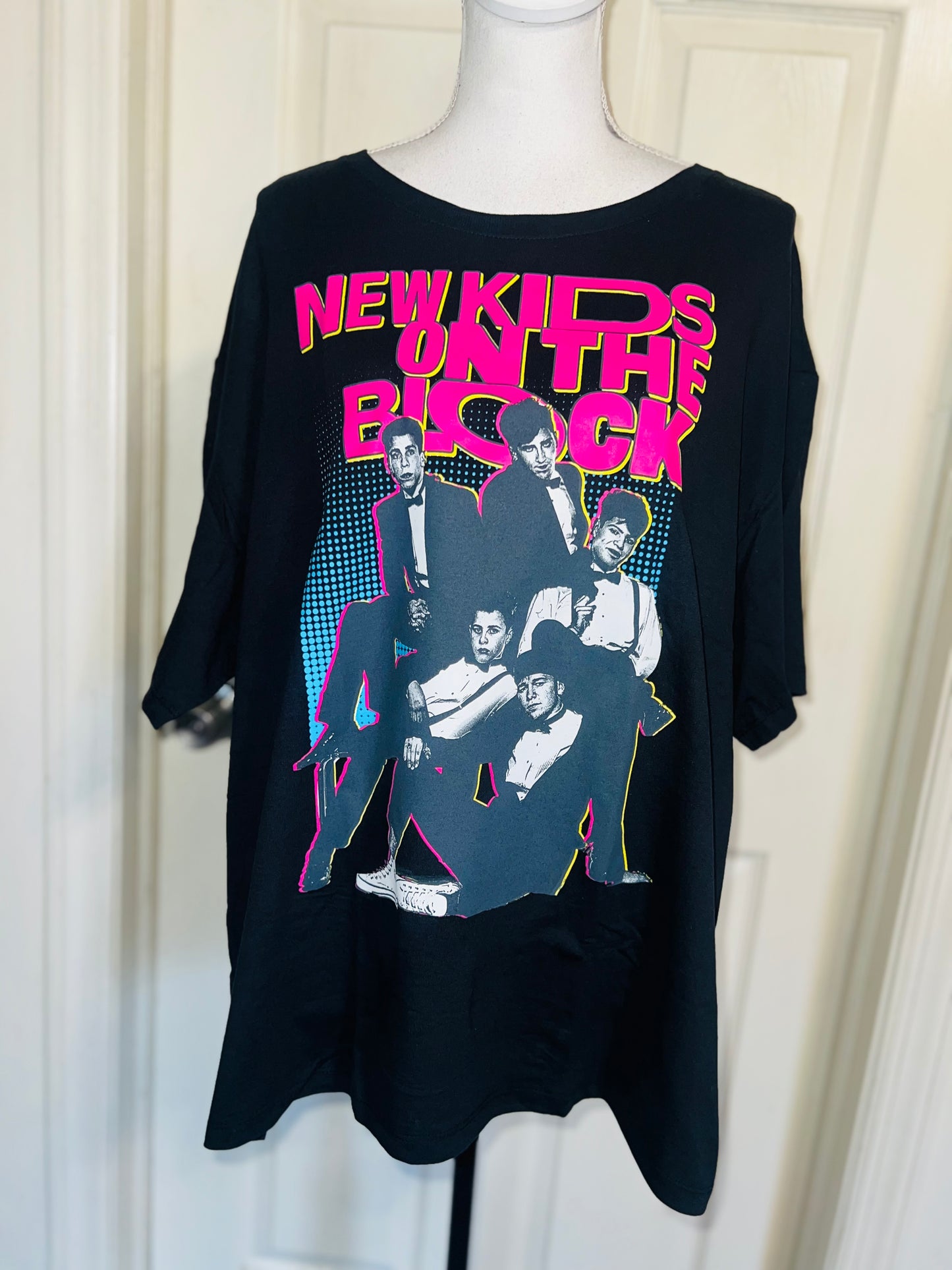 New Kids On The Block Oversized Distressed Tee