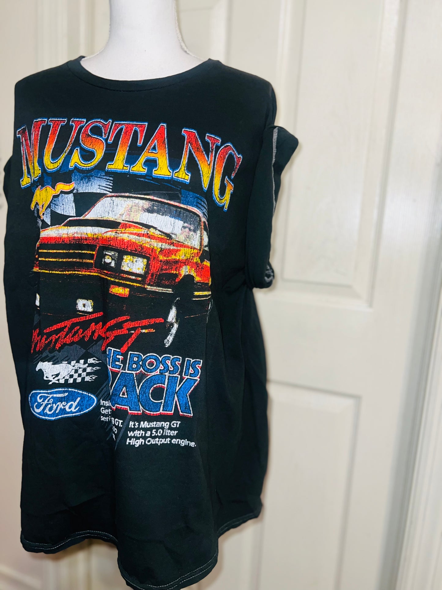 Ford Mustang Oversized Distressed Tee