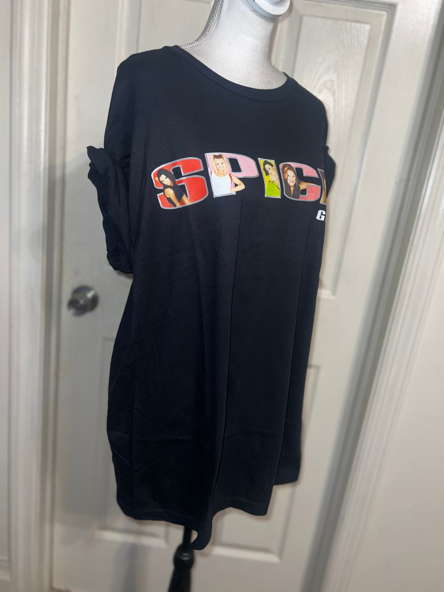 Spice Girls Oversized Distressed Tee