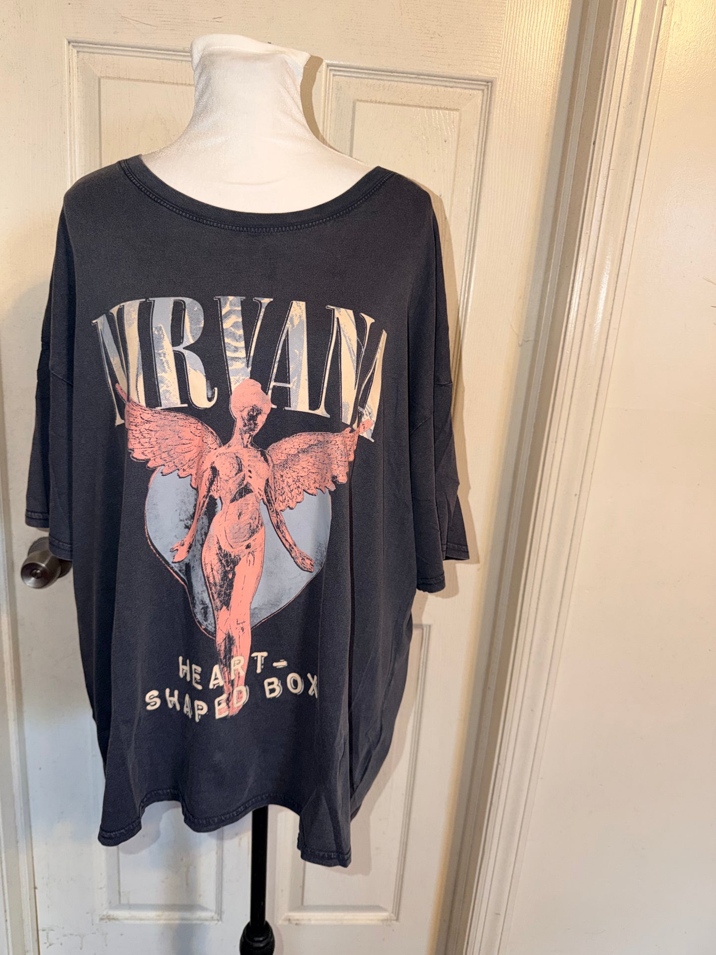 Nirvana Oversized Distressed Tee