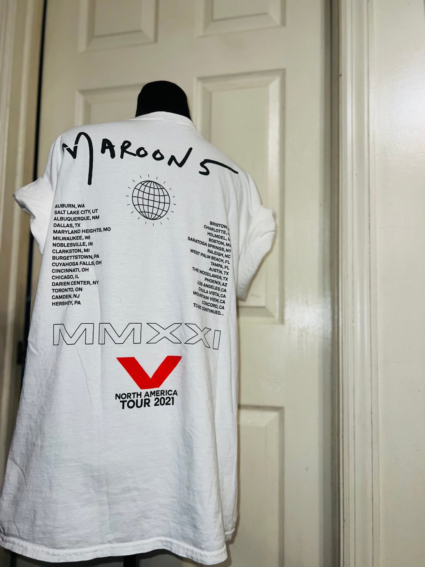 Maroon 5 Double Sided Distressed Tour Tee