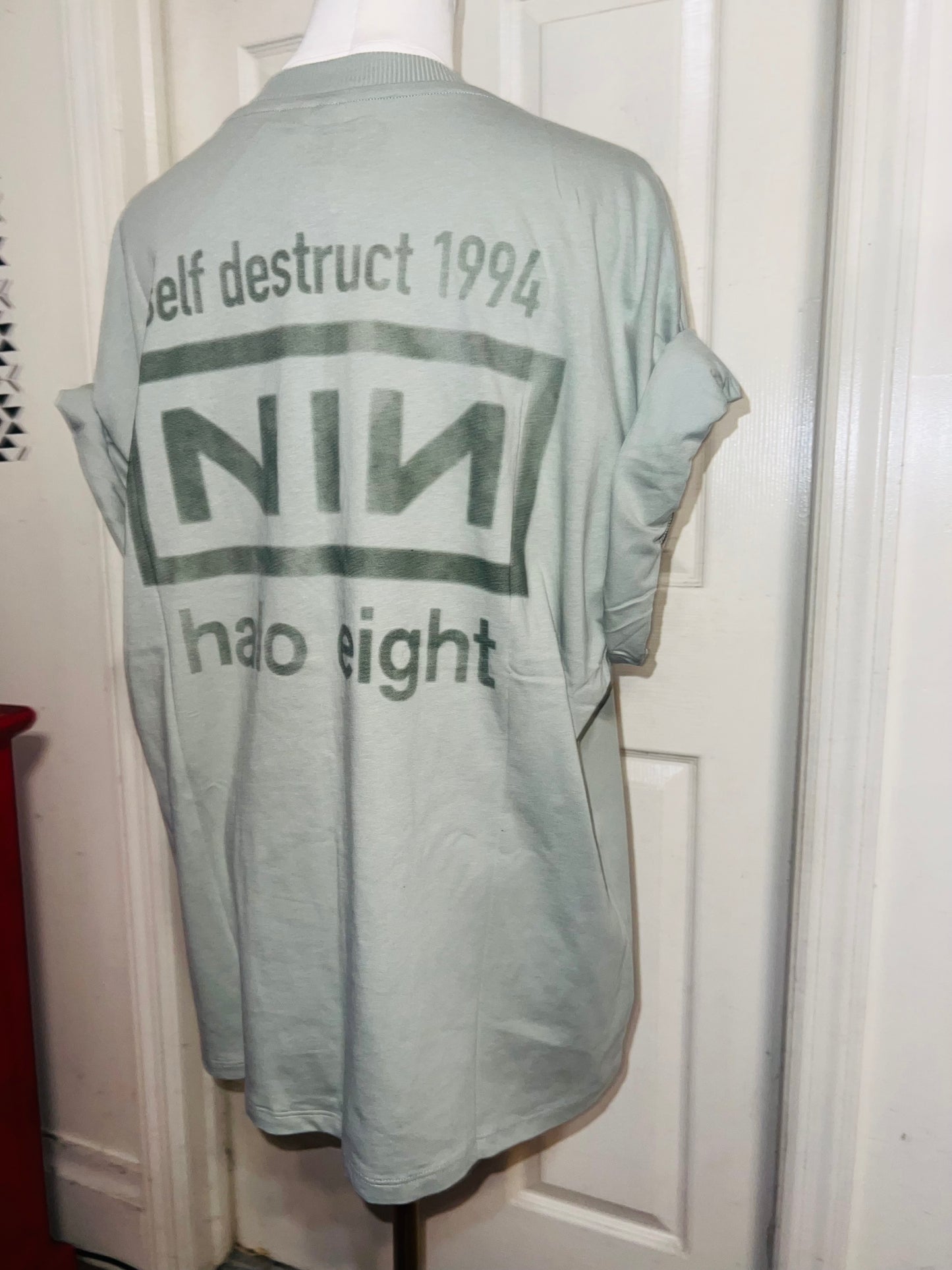 Nine Inch Nails Double Sided Oversized Distressed Tees