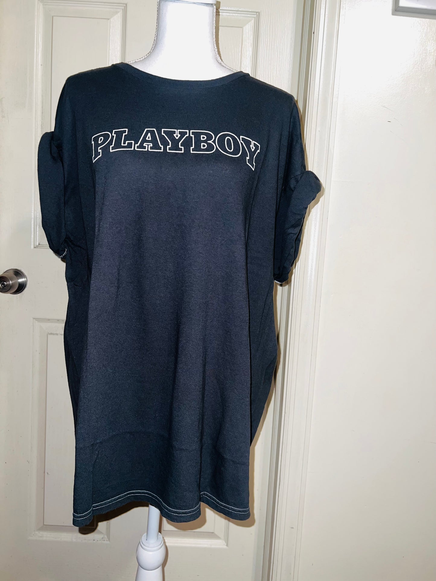Playboy Skateboard Double Sided Distressed Tee