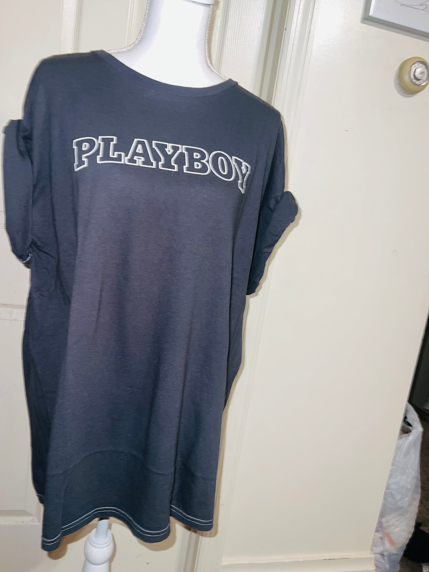 Playboy Skateboard Double Sided Distressed Tee