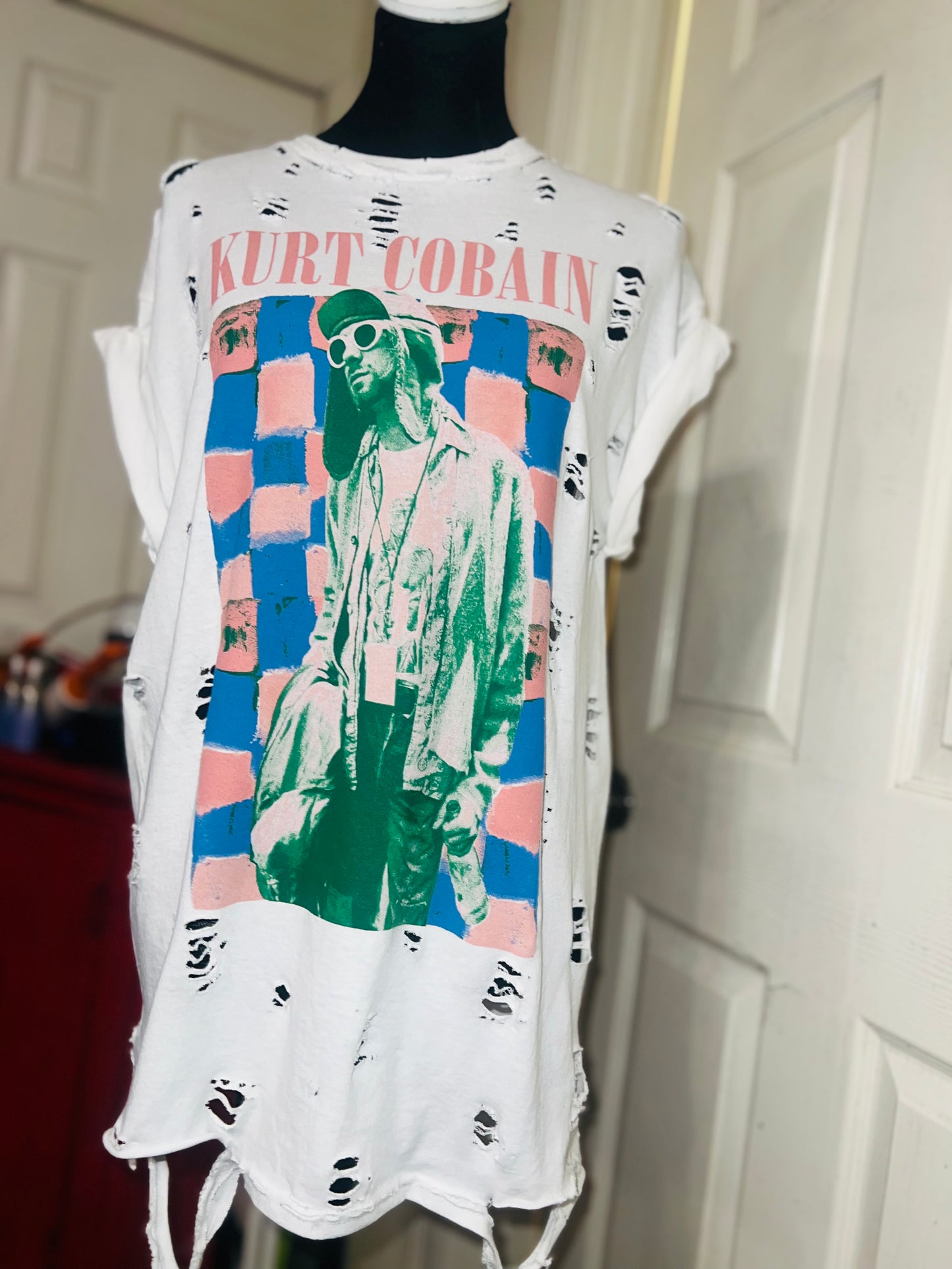 Kurt Cobain Oversized Distressed Tee