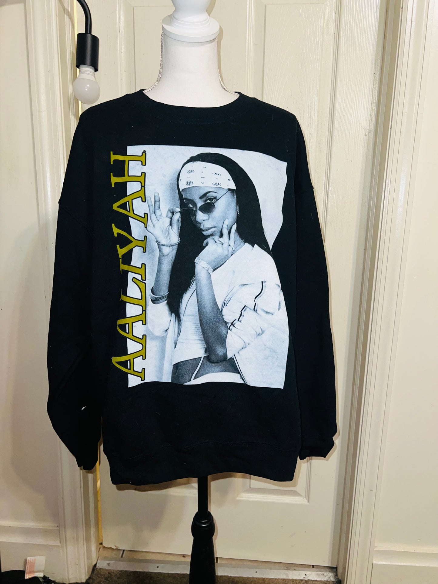 Aaliyah Oversized Distressed Sweatshirt