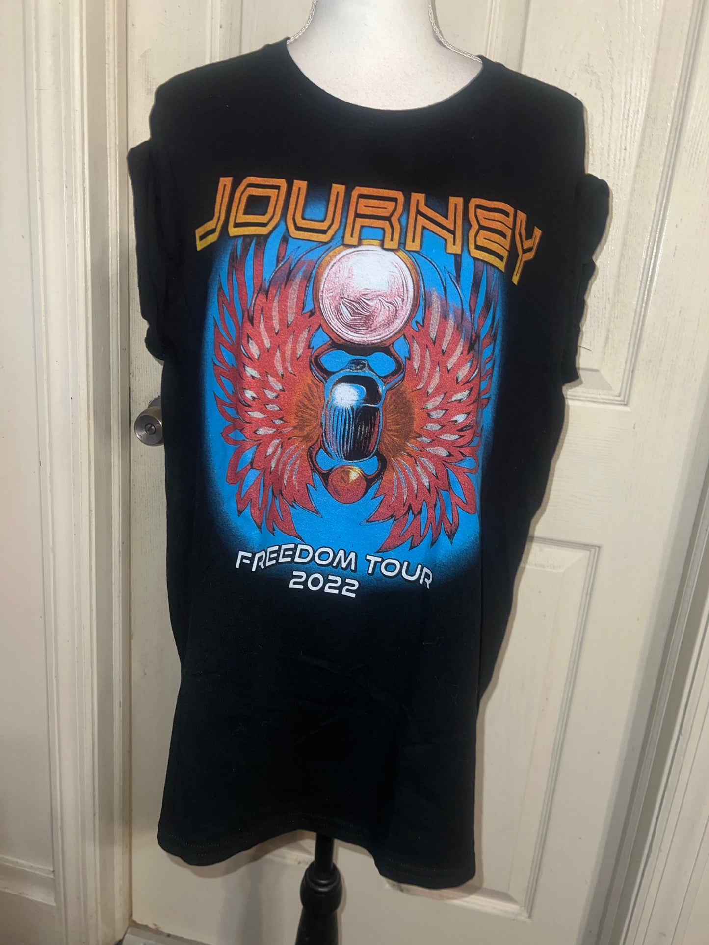 Journey (ft. Toto & Billy Idol) Oversized Distressed Tee