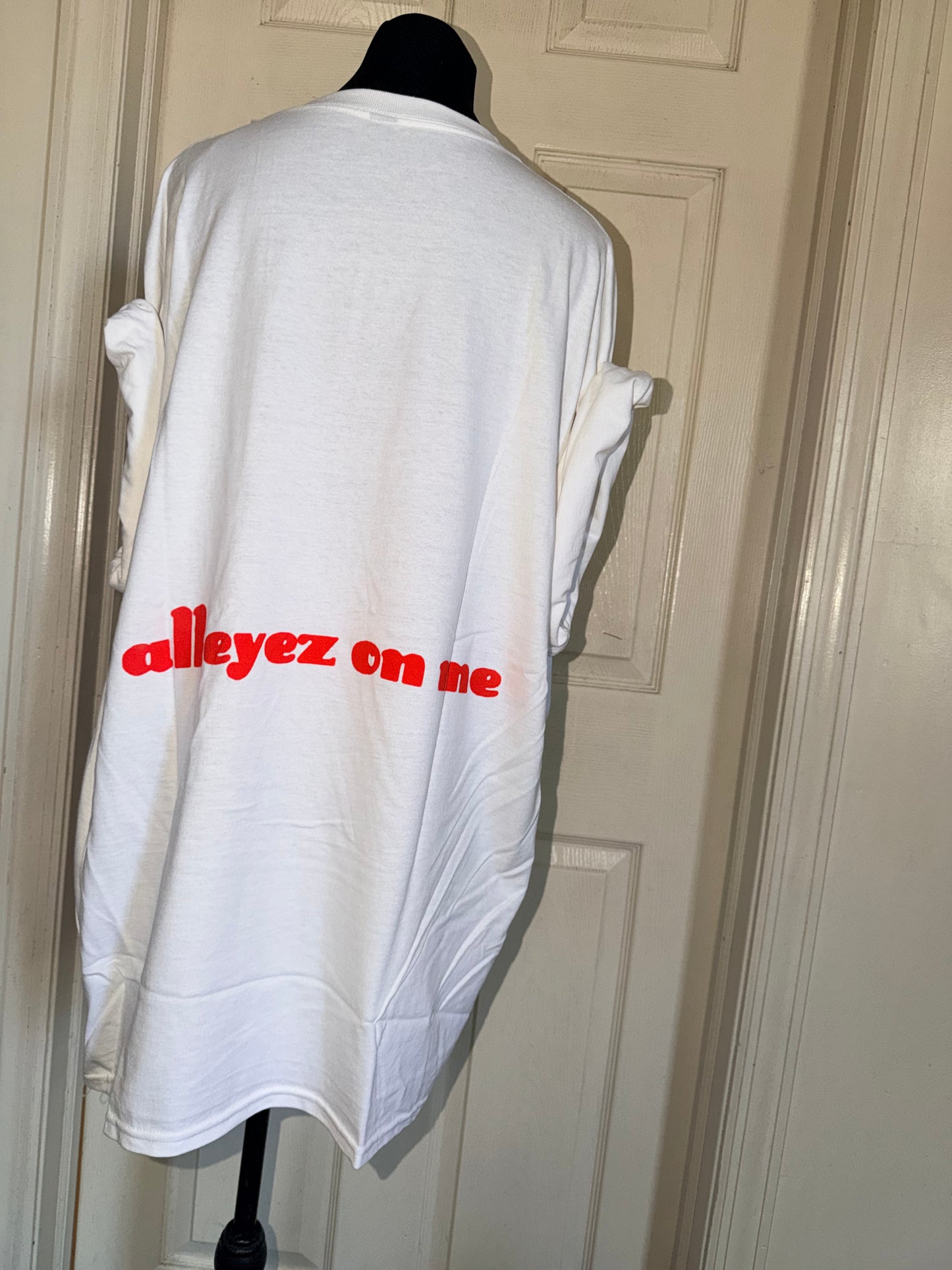 Tupac Double Sided Oversized Distressed Tee