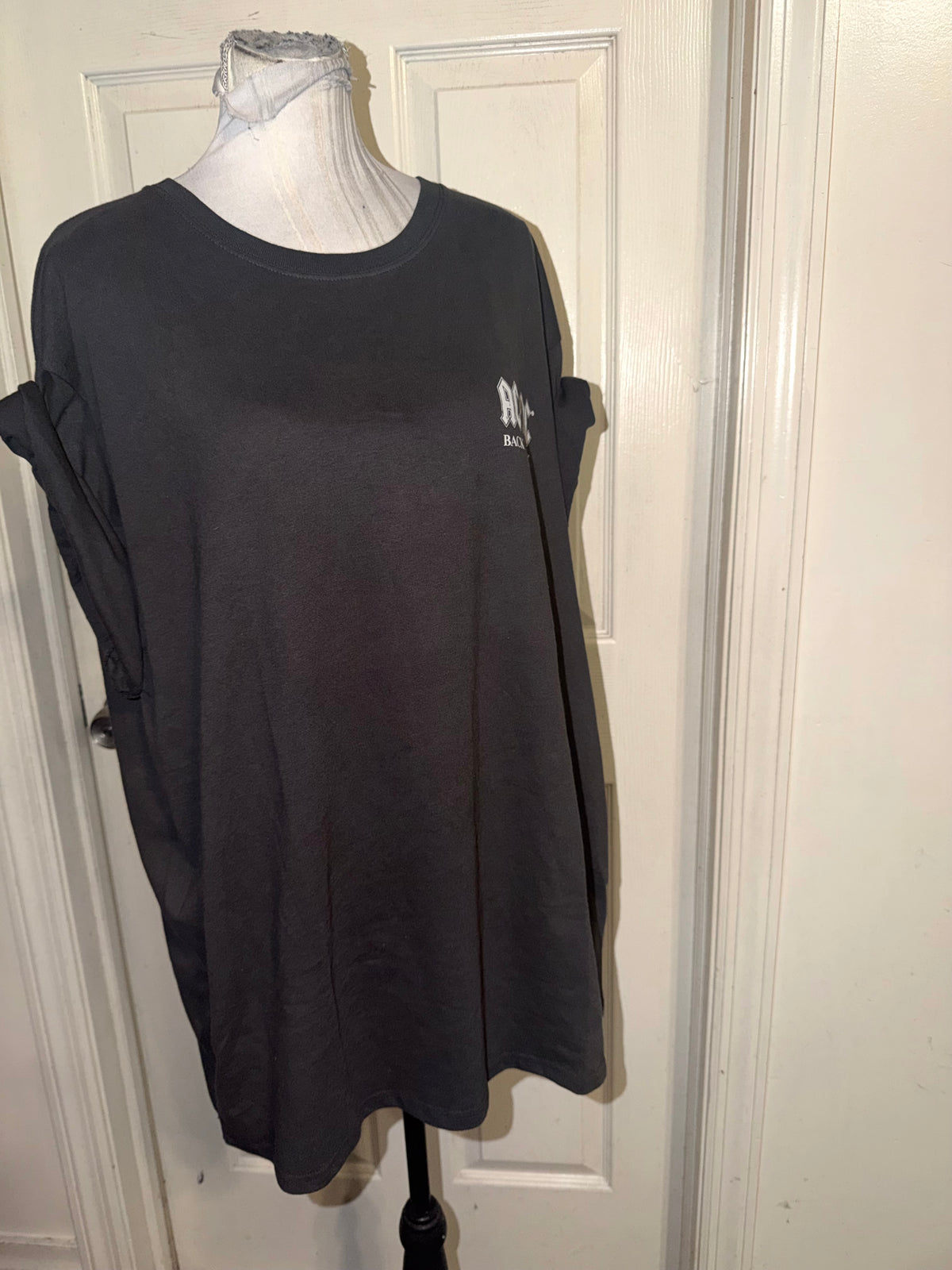 AC/DC Double Sided Oversized Distressed Tee