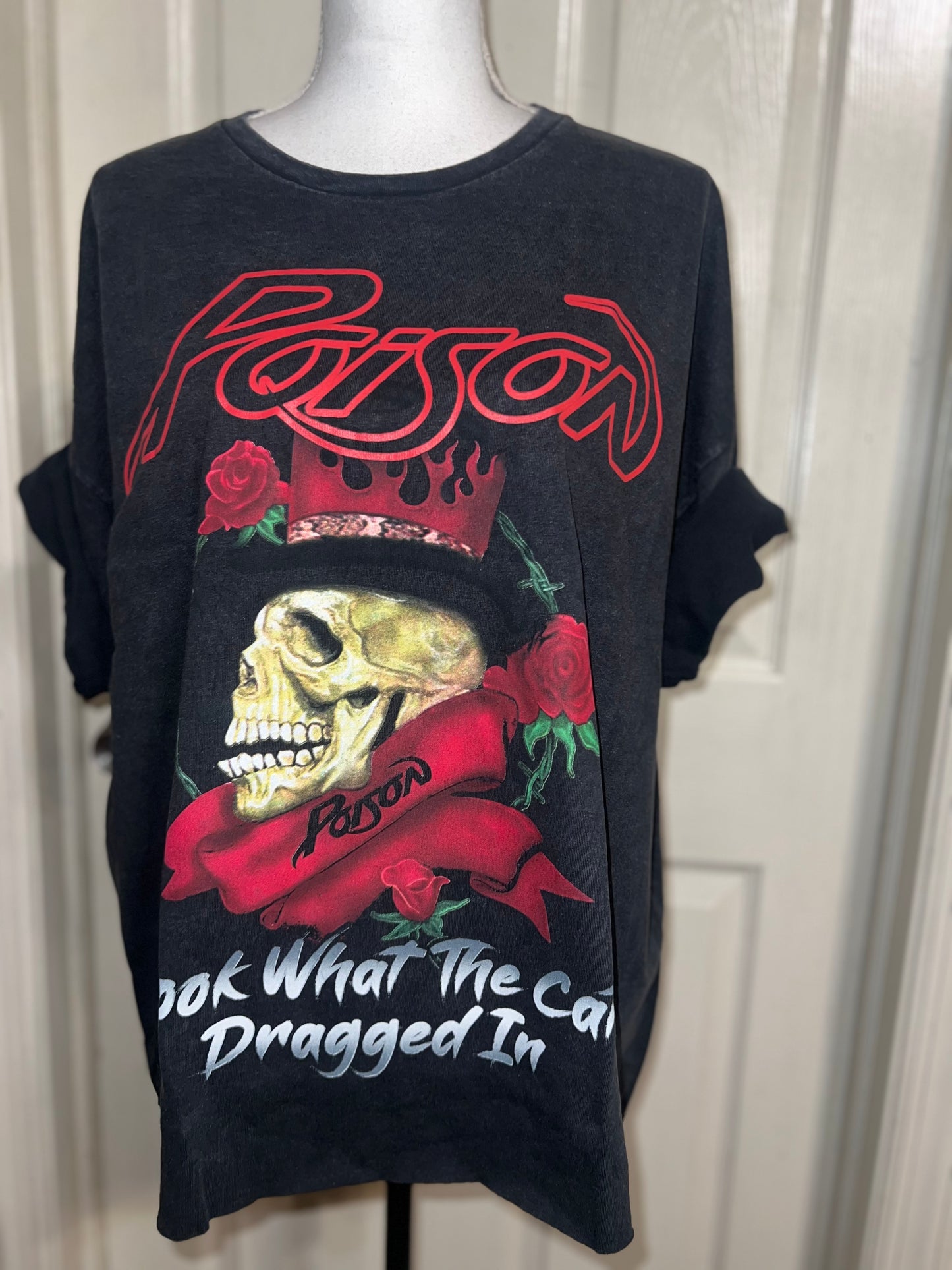 Poison Double Sided Oversized Distressed Tee