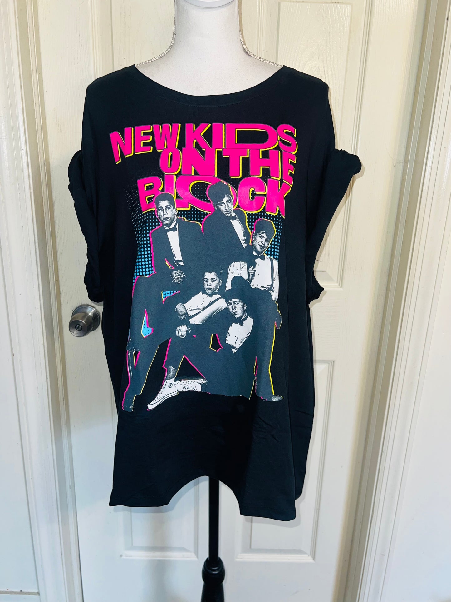 New Kids On The Block Oversized Distressed Tee
