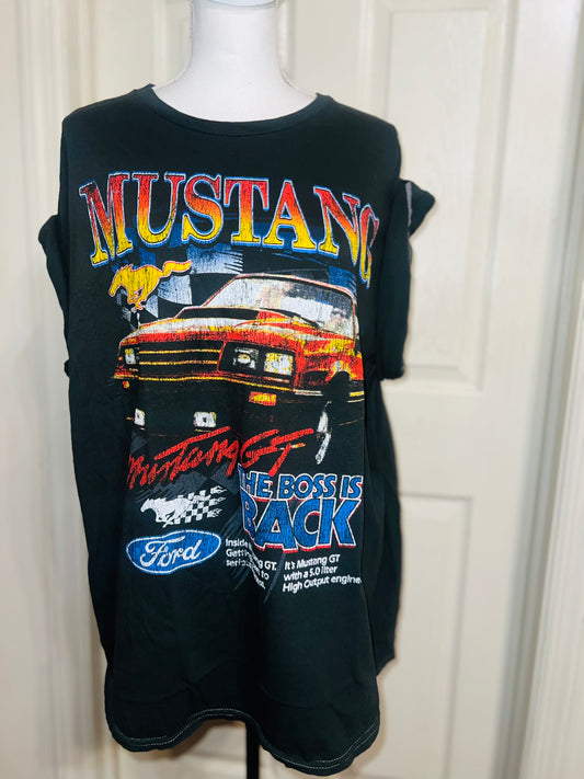 Ford Mustang Oversized Distressed Tee