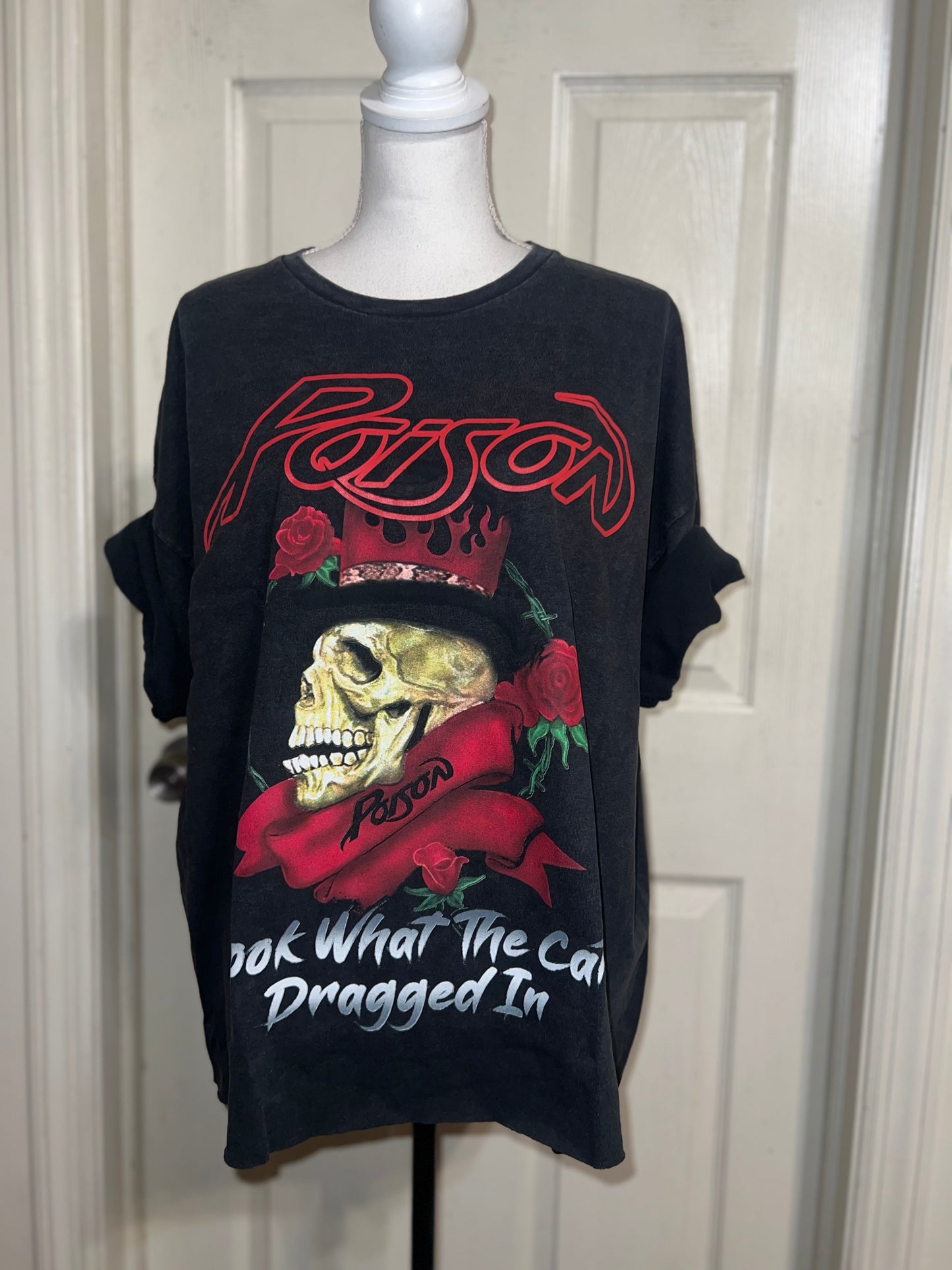 Poison Double Sided Oversized Distressed Tee