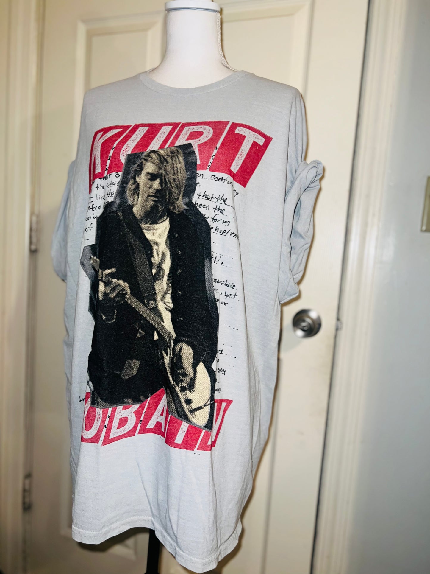 Kurt Cobain Oversized Distressed Tee