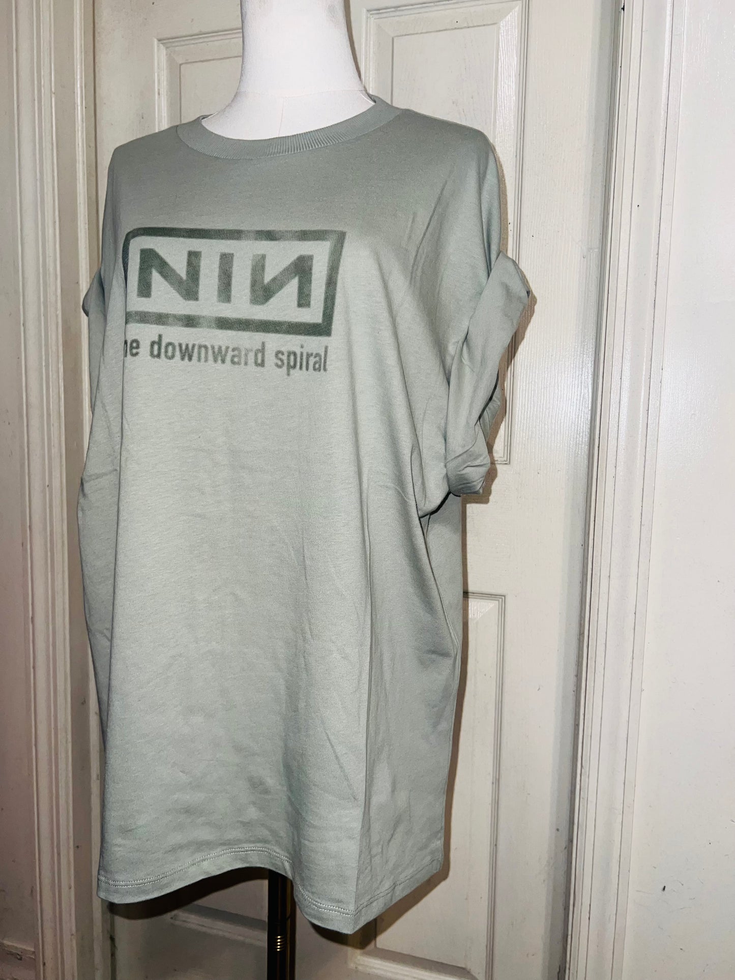 Nine Inch Nails Double Sided Oversized Distressed Tees