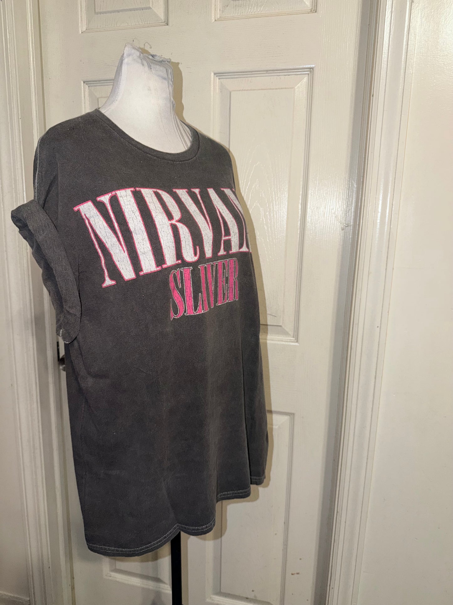 Nirvana Double Sided Oversized Distressed Tee (Copy)