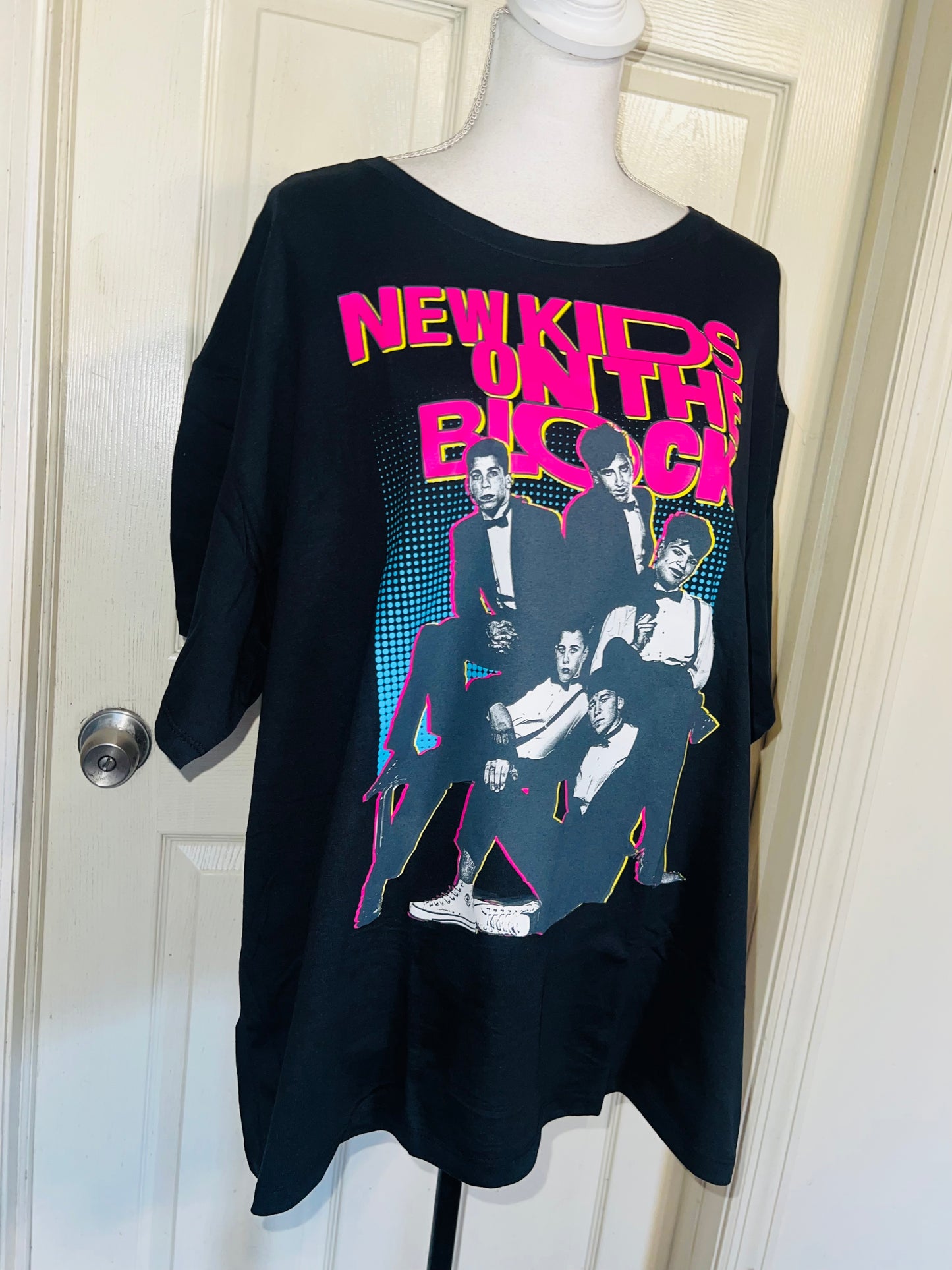 New Kids On The Block Oversized Distressed Tee