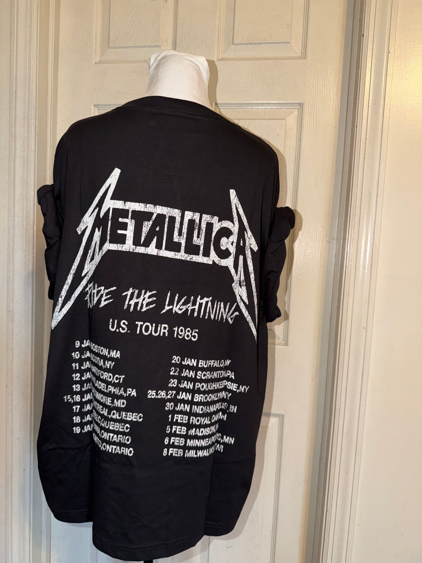 Metallica Double Sided Oversized Distressed Tee
