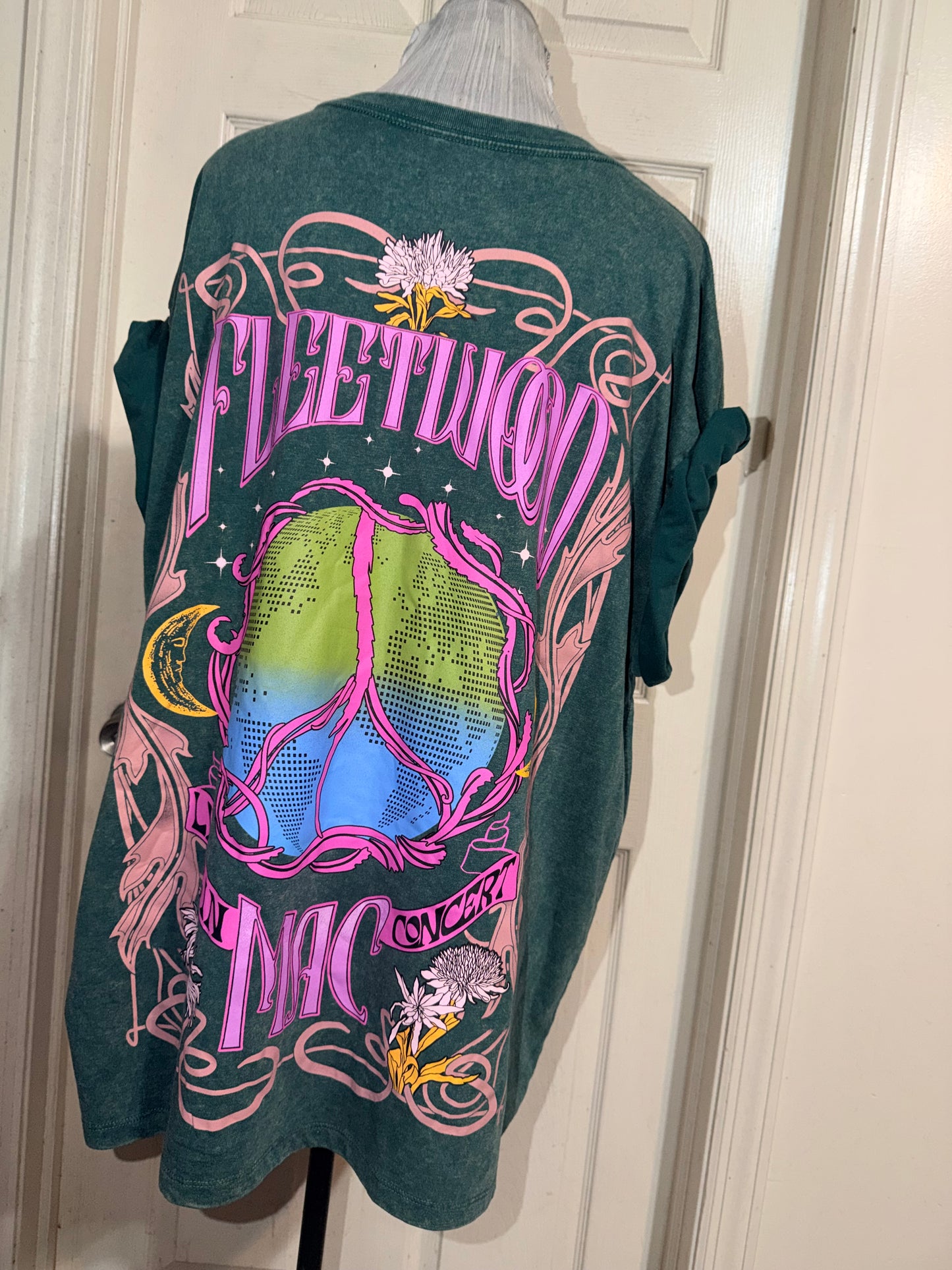 Fleetwood Mac Double Sided Oversized Distressed Tee