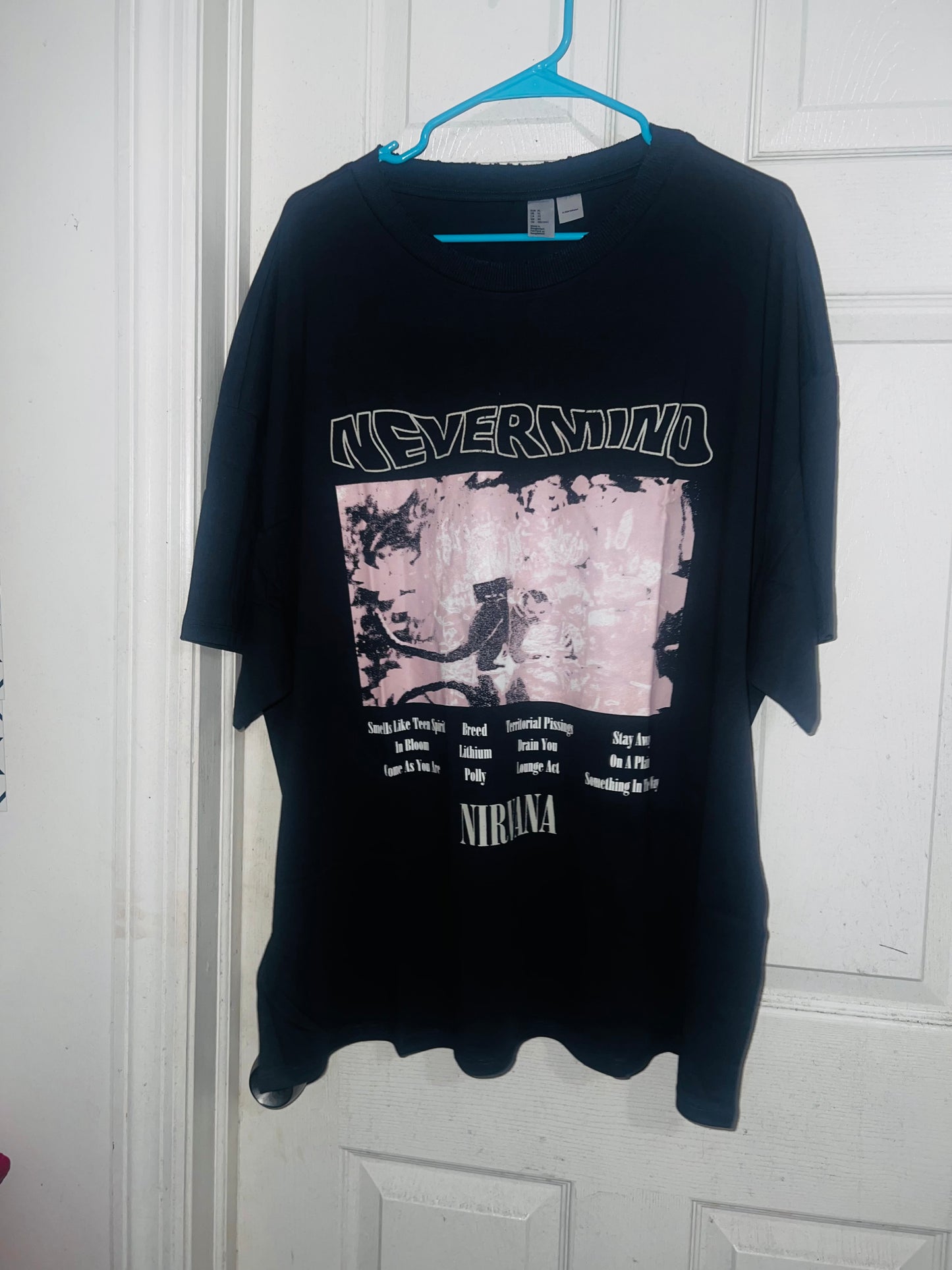 Nirvana Nevermind Oversized Distressed Tee