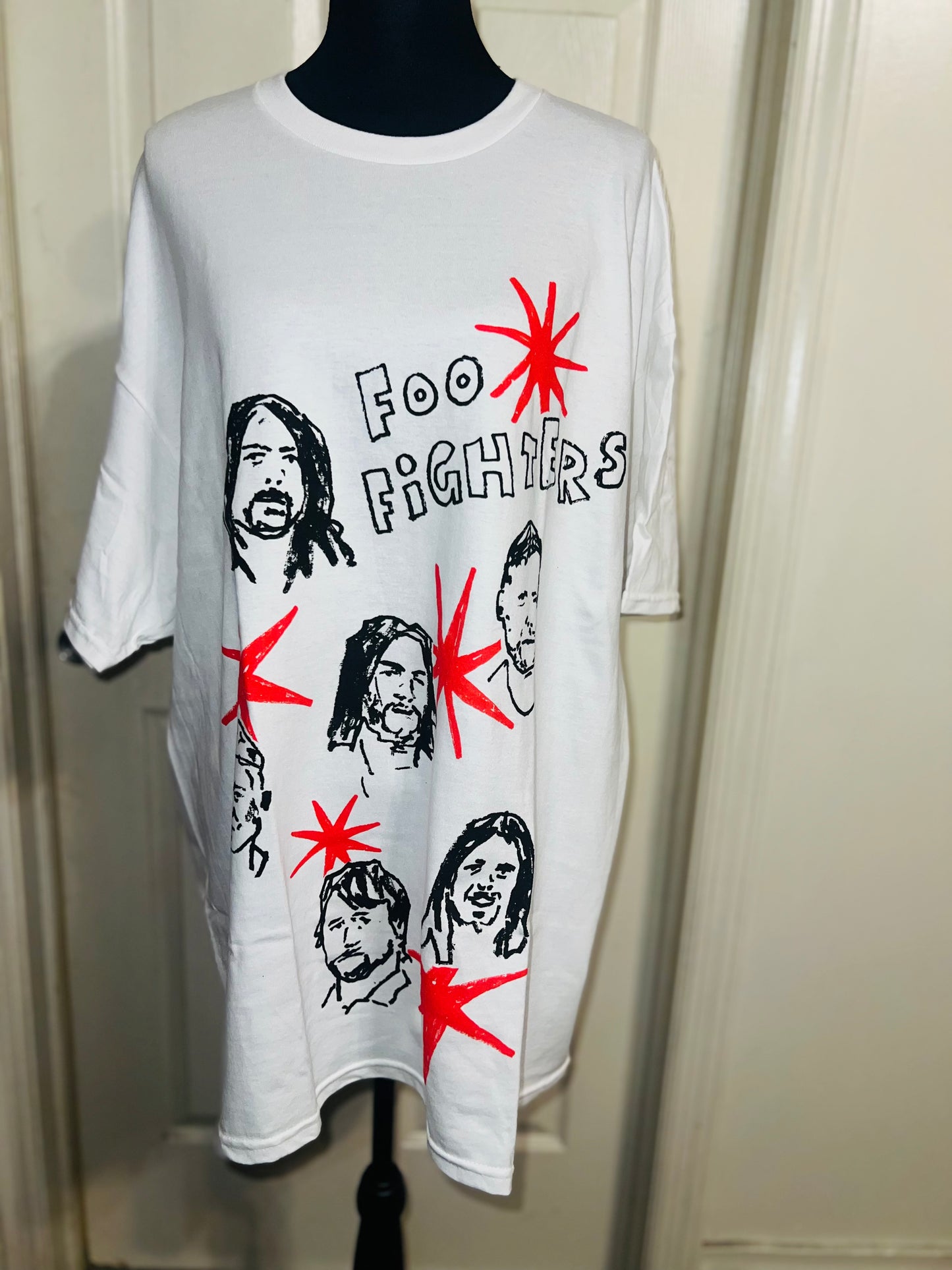Foo Fighters Oversized Distressed Tee