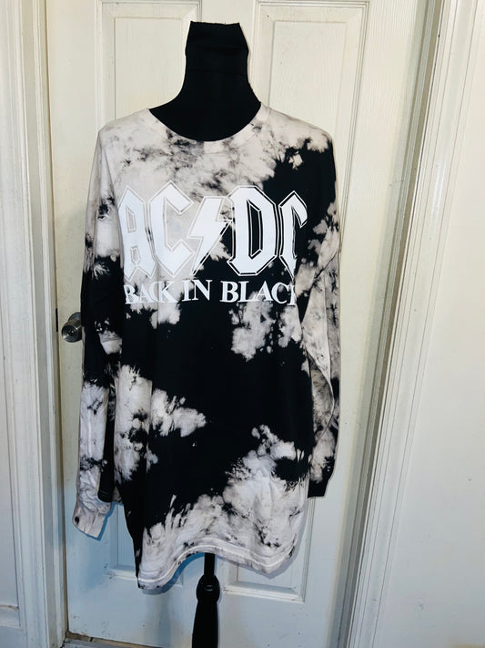 AC/DC Double Sided Oversized Distressed Tee