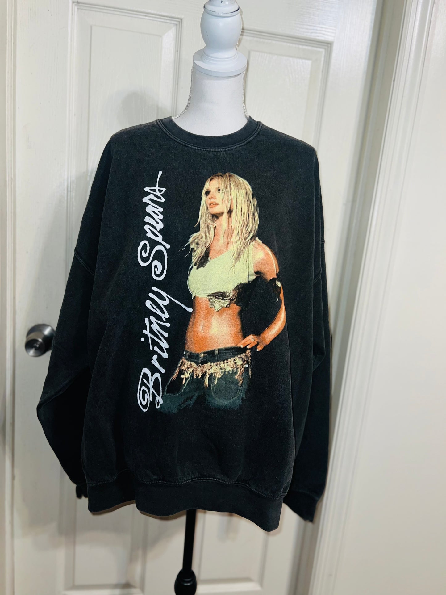 Britney Spears Oversized Distressed Sweatshirt