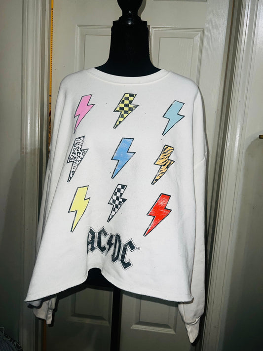 AC/DC Oversized Cropped Sweatshirt