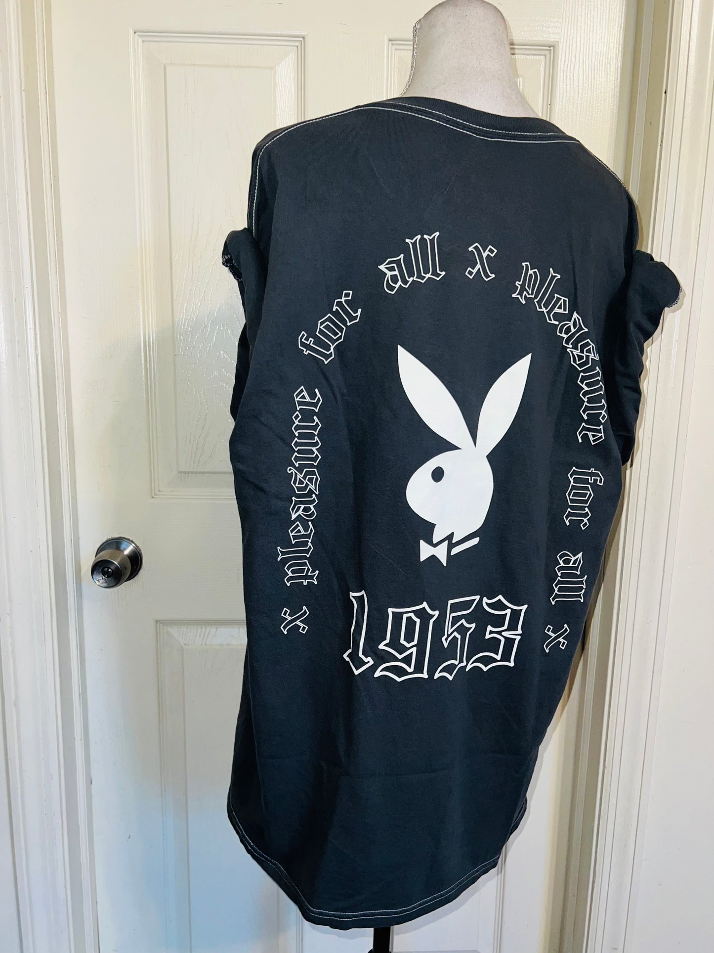 Playboy Double Sided Oversized Distressed Tee